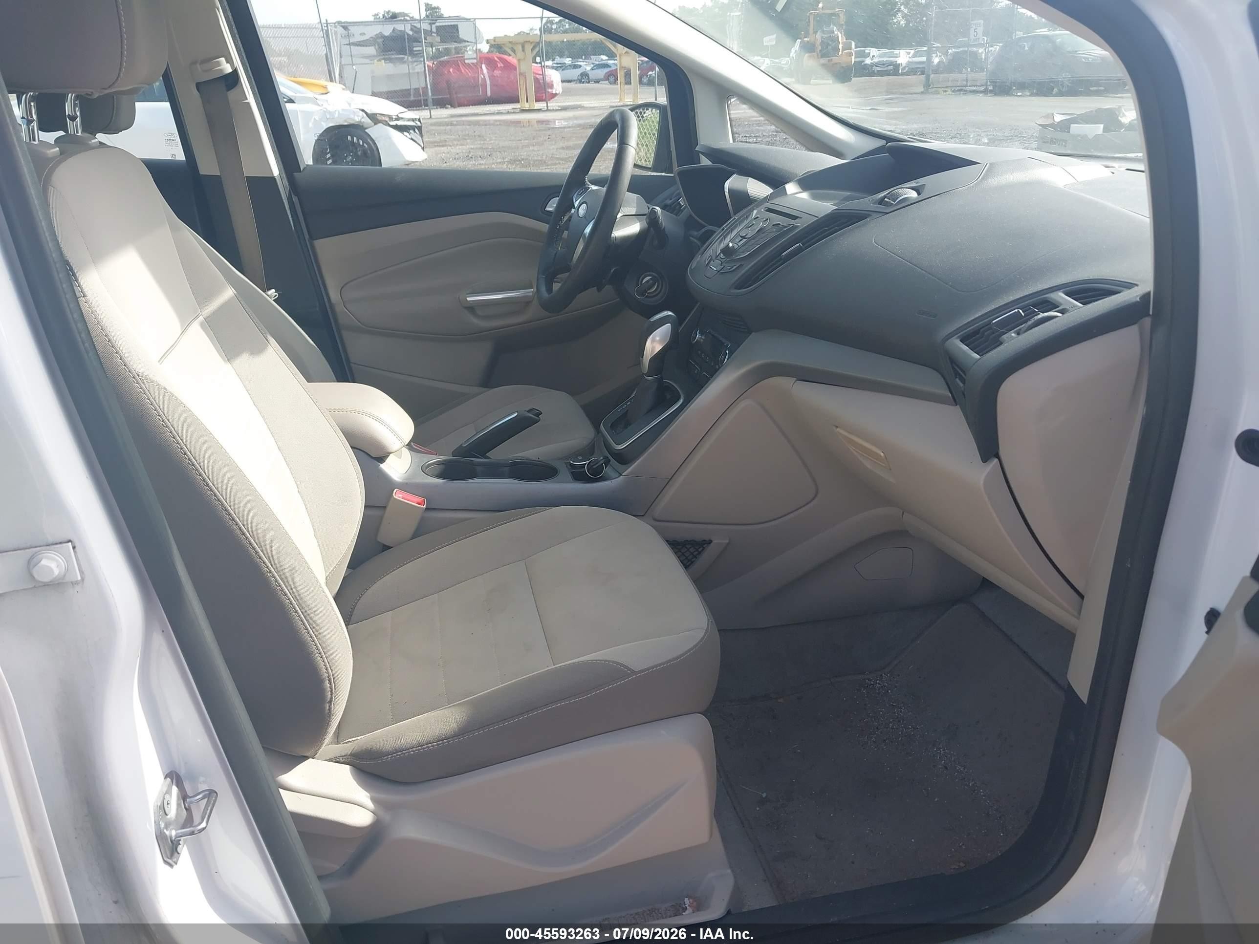2014 Ford C-max Hybrid Se White vin: 1FADP5AUXEL515868