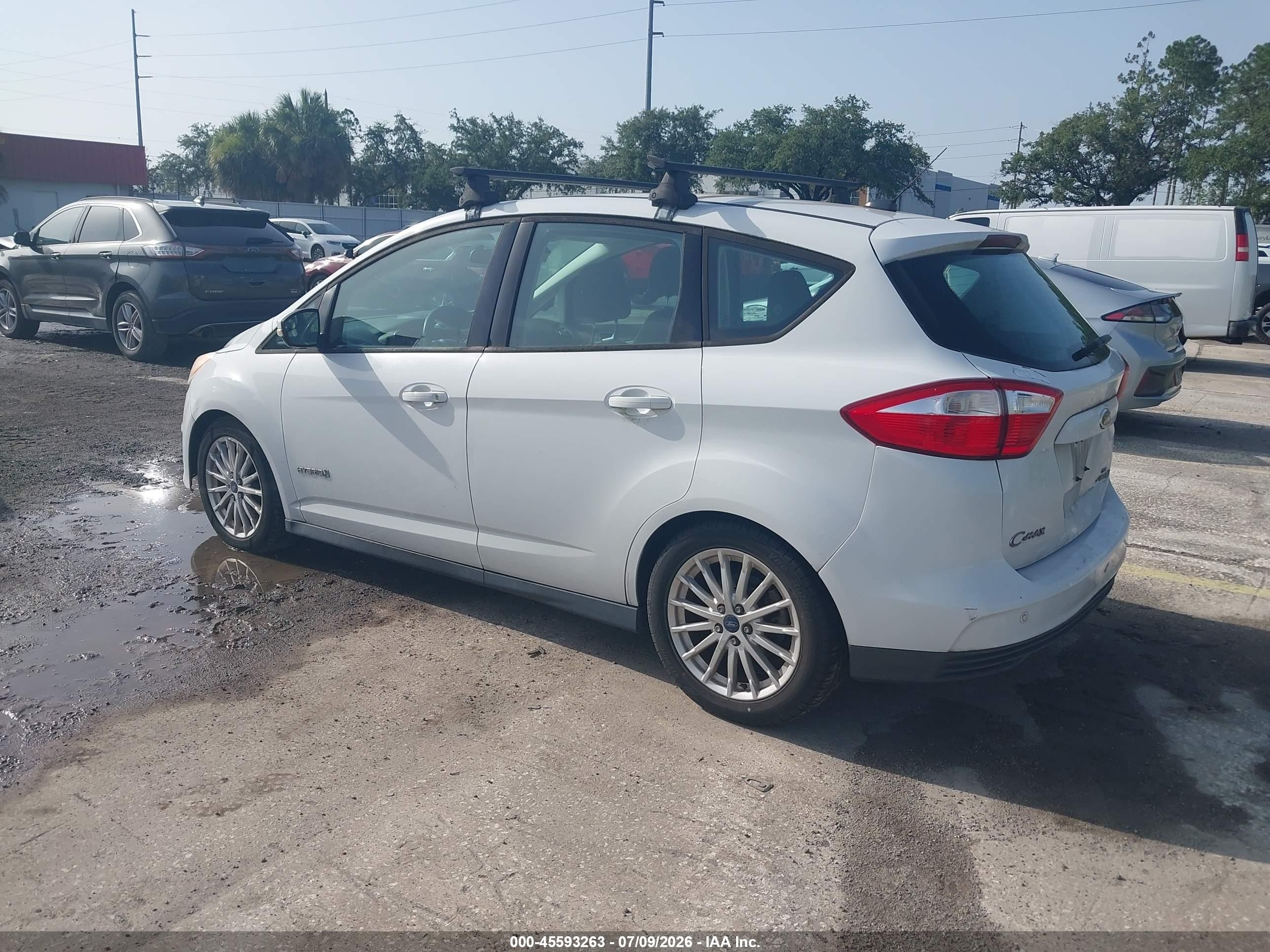 2014 Ford C-max Hybrid Se White vin: 1FADP5AUXEL515868