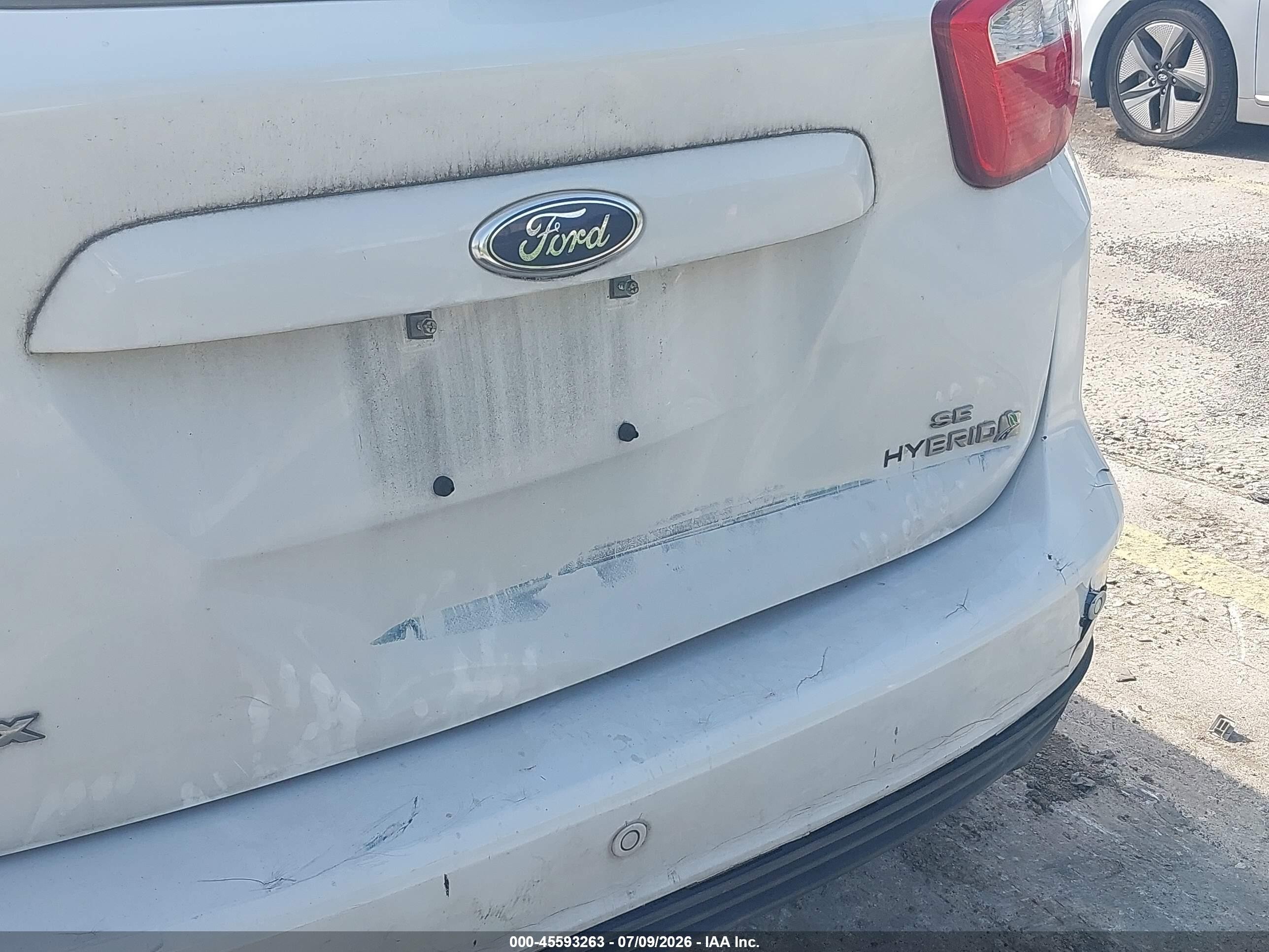 2014 Ford C-max Hybrid Se White vin: 1FADP5AUXEL515868