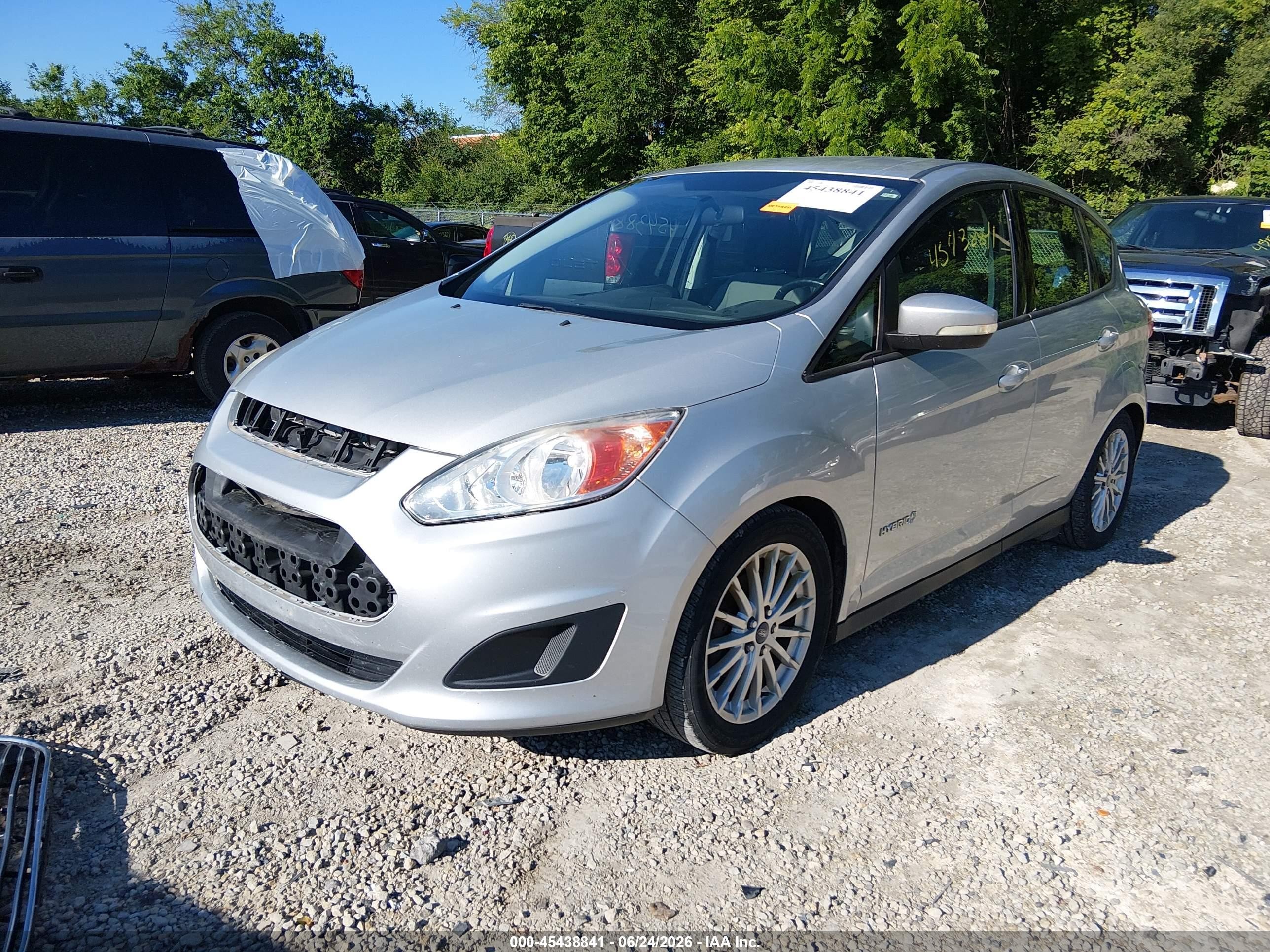 2015 Ford C-max Hybrid Se Silver vin: 1FADP5AUXFL107498