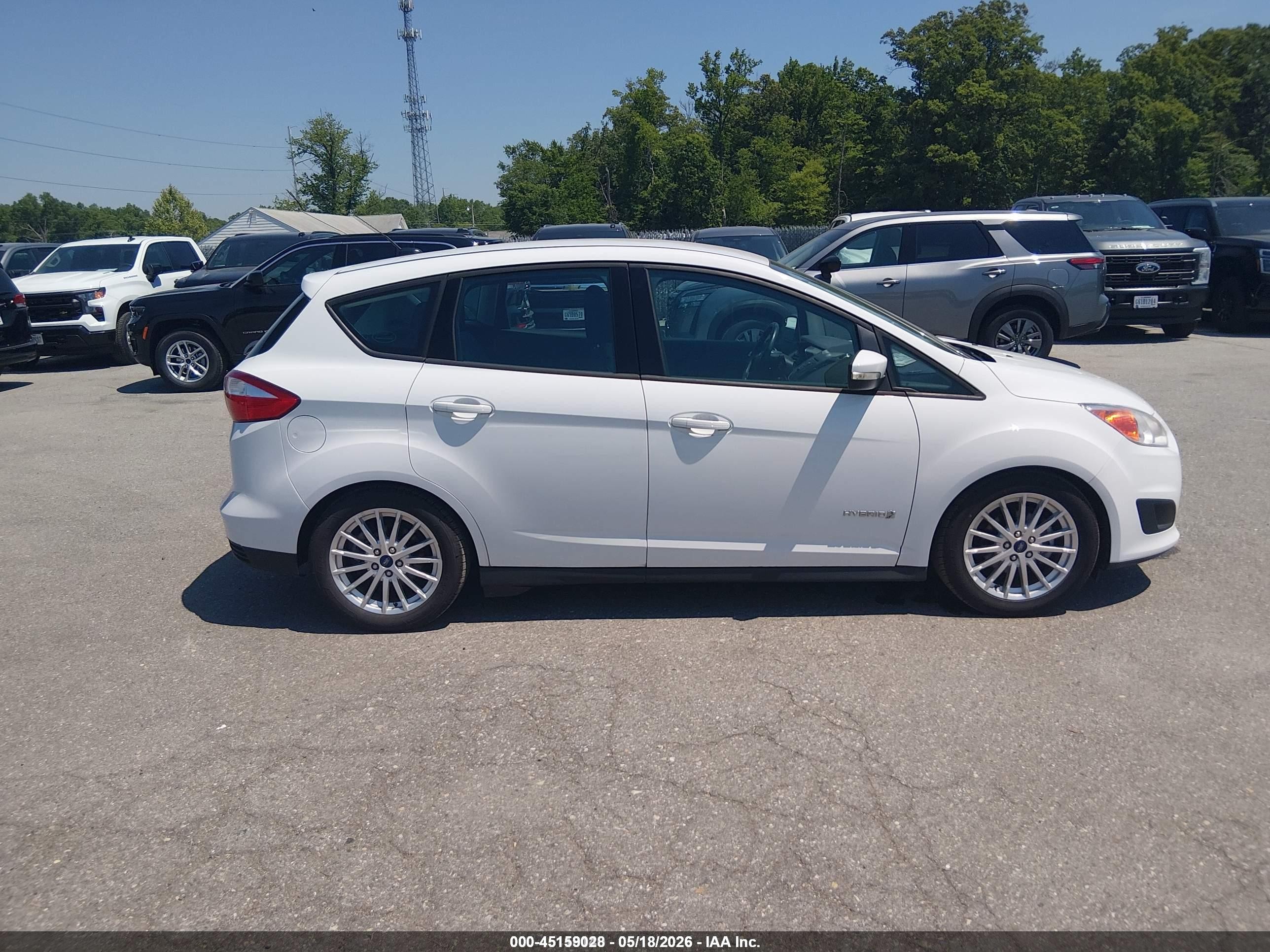 2016 Ford C-max Hybrid Se White vin: 1FADP5AUXGL116249