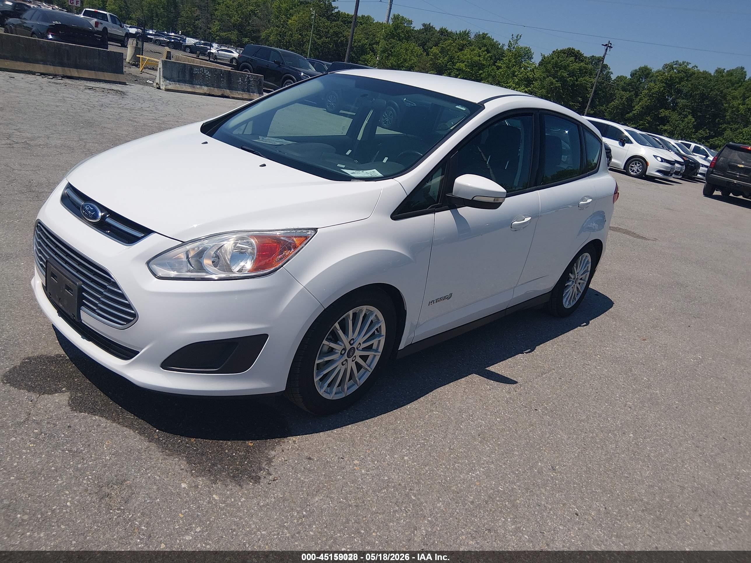 2016 Ford C-max Hybrid Se White vin: 1FADP5AUXGL116249