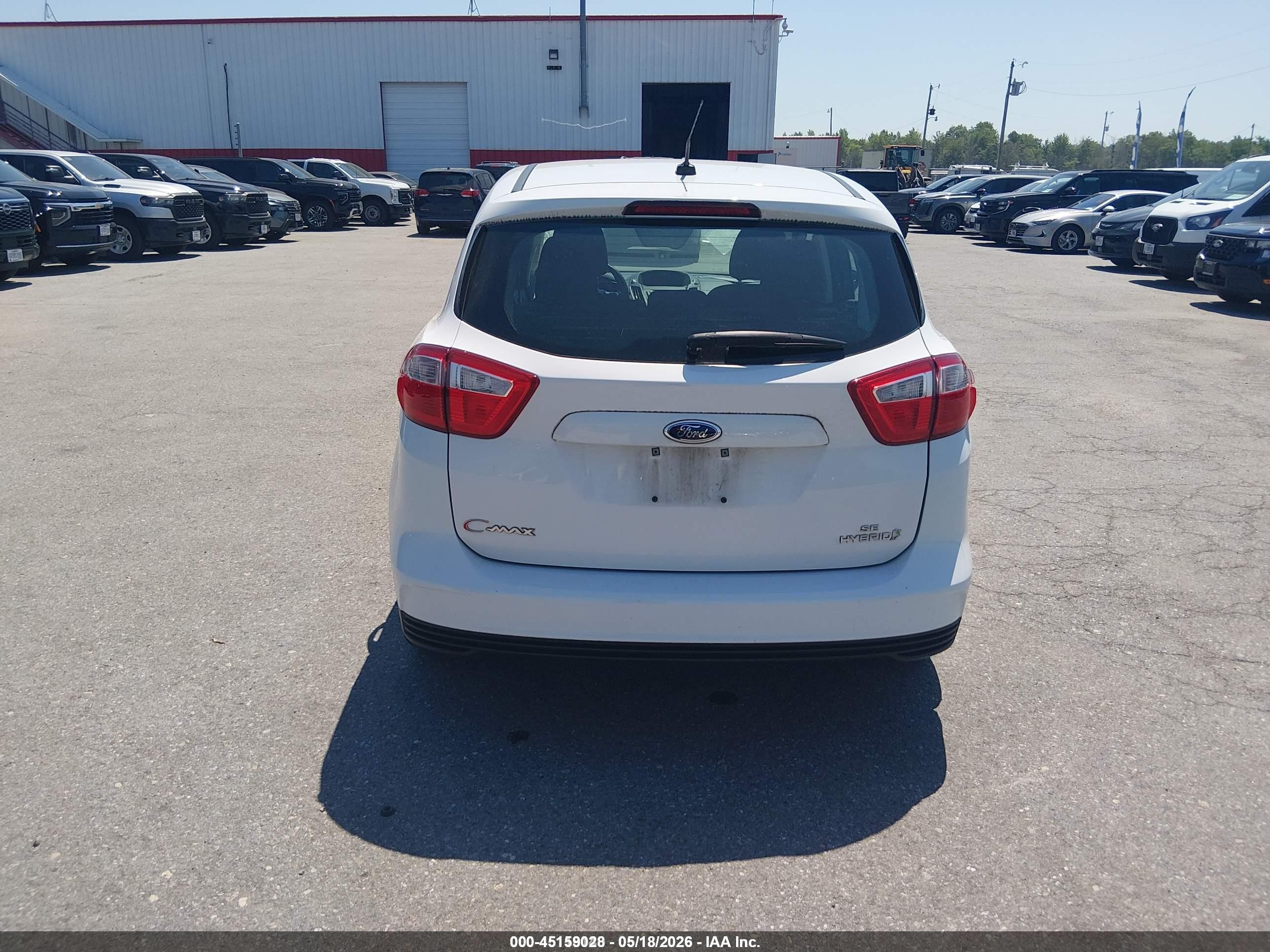 2016 Ford C-max Hybrid Se White vin: 1FADP5AUXGL116249