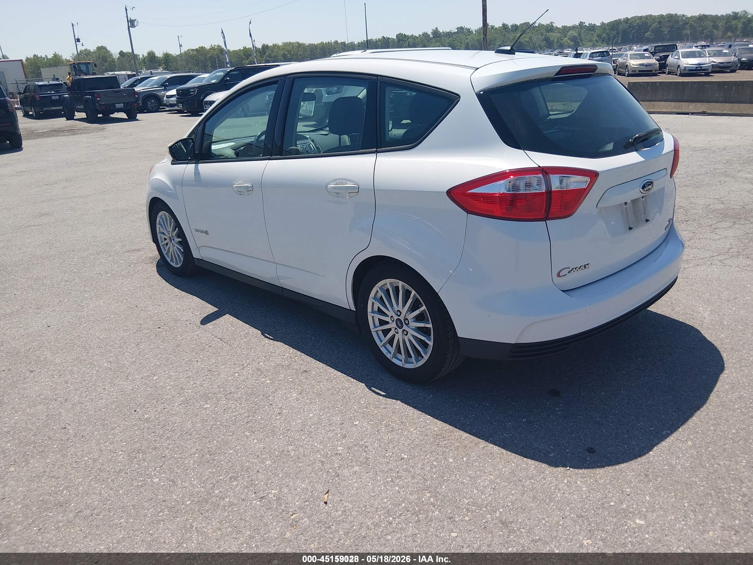 2016 Ford C-max Hybrid Se White vin: 1FADP5AUXGL116249