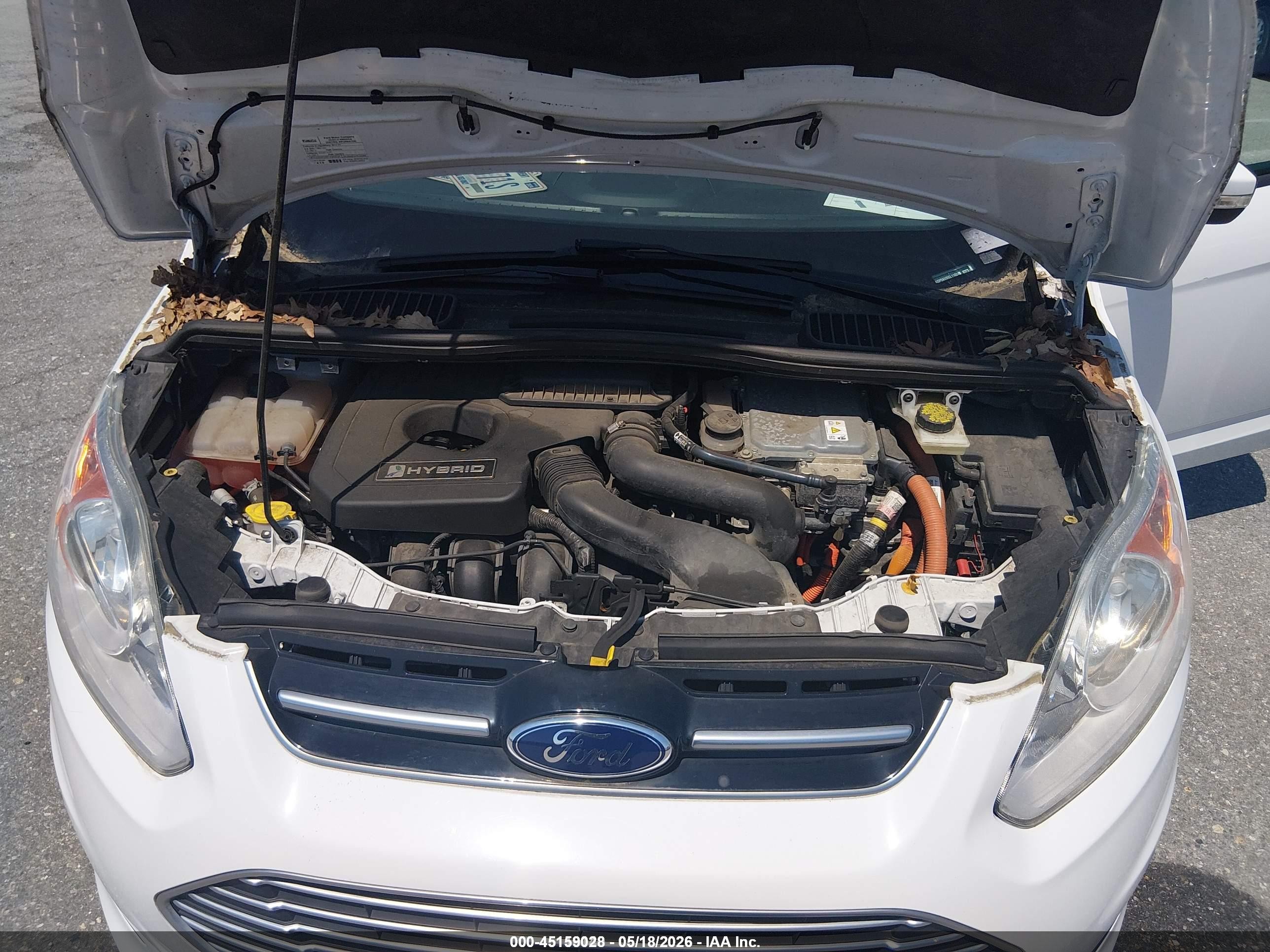 2016 Ford C-max Hybrid Se White vin: 1FADP5AUXGL116249