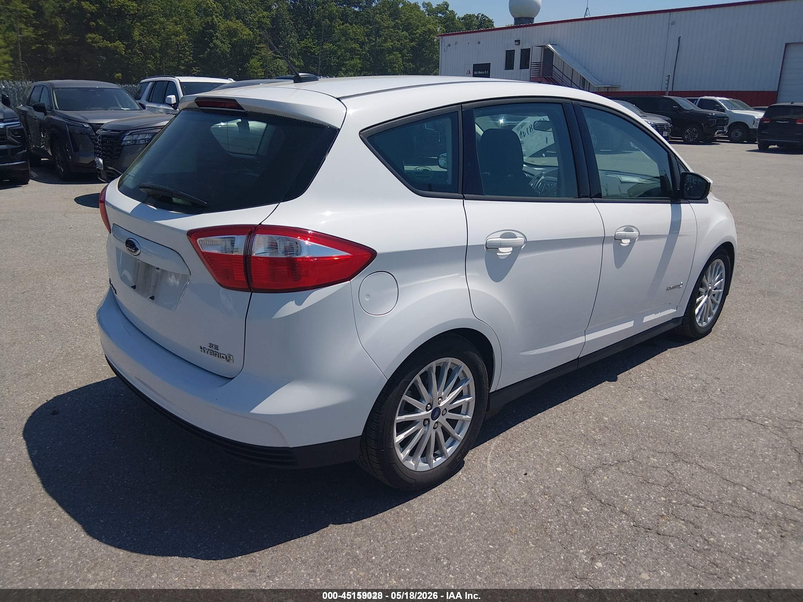 2016 Ford C-max Hybrid Se White vin: 1FADP5AUXGL116249