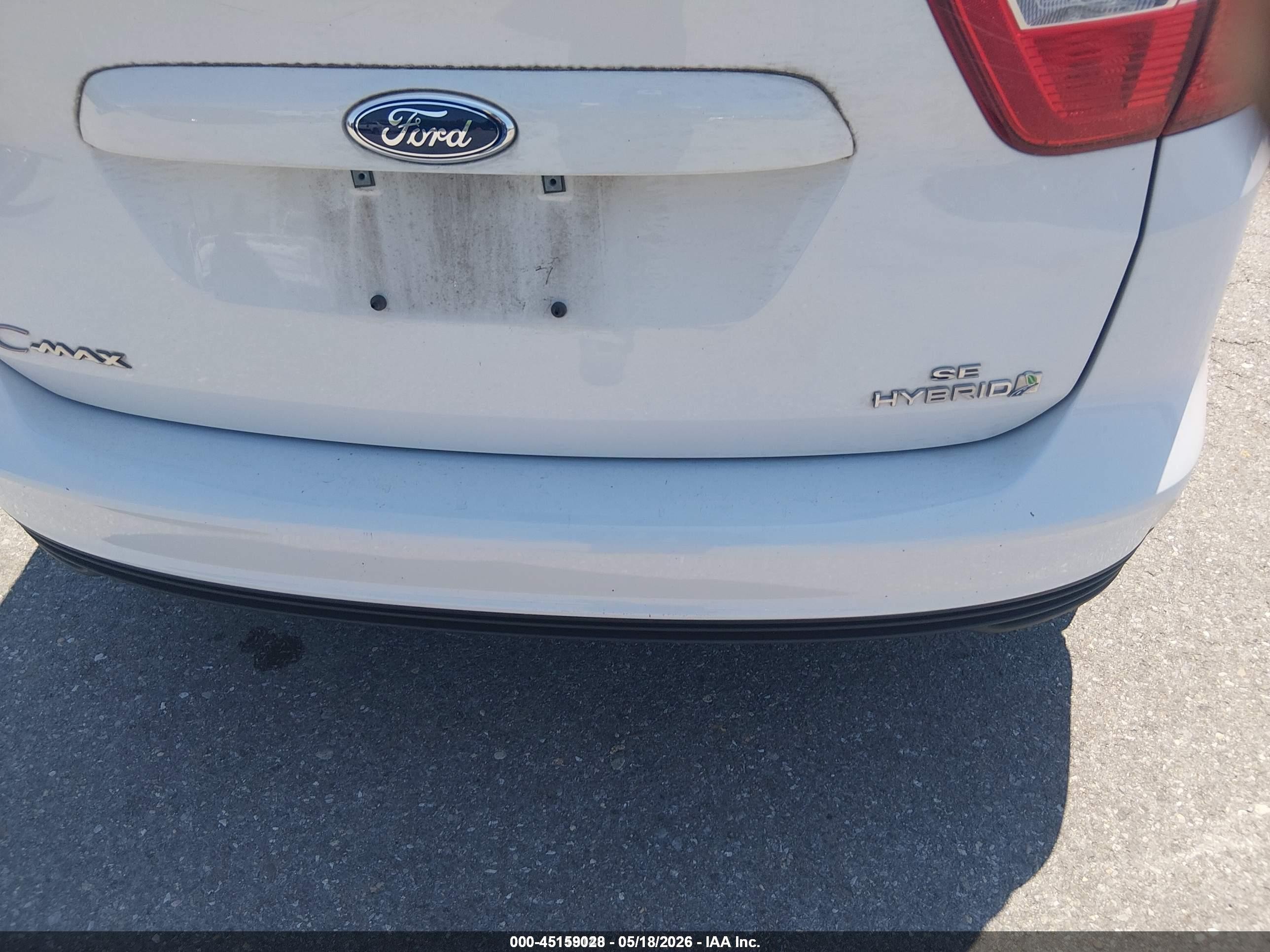 2016 Ford C-max Hybrid Se White vin: 1FADP5AUXGL116249