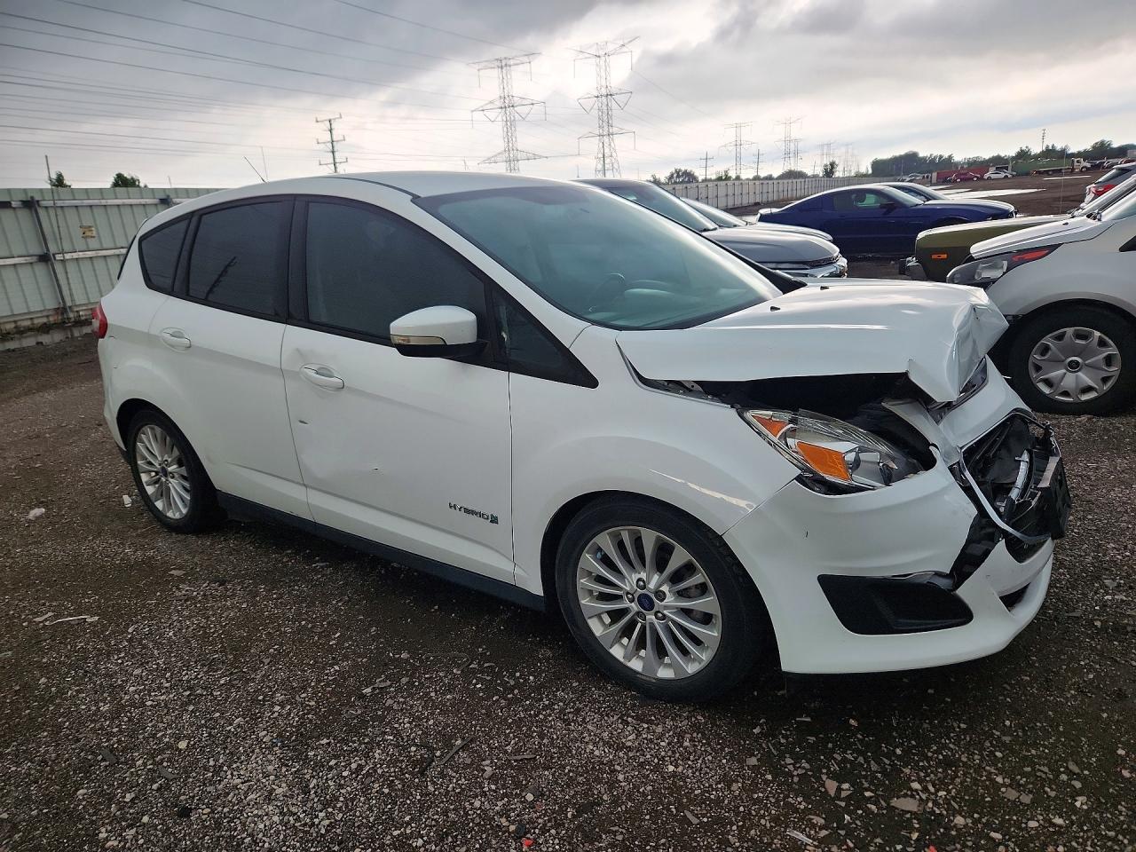 2017 Ford C-max Se White vin: 1FADP5AUXHL112736