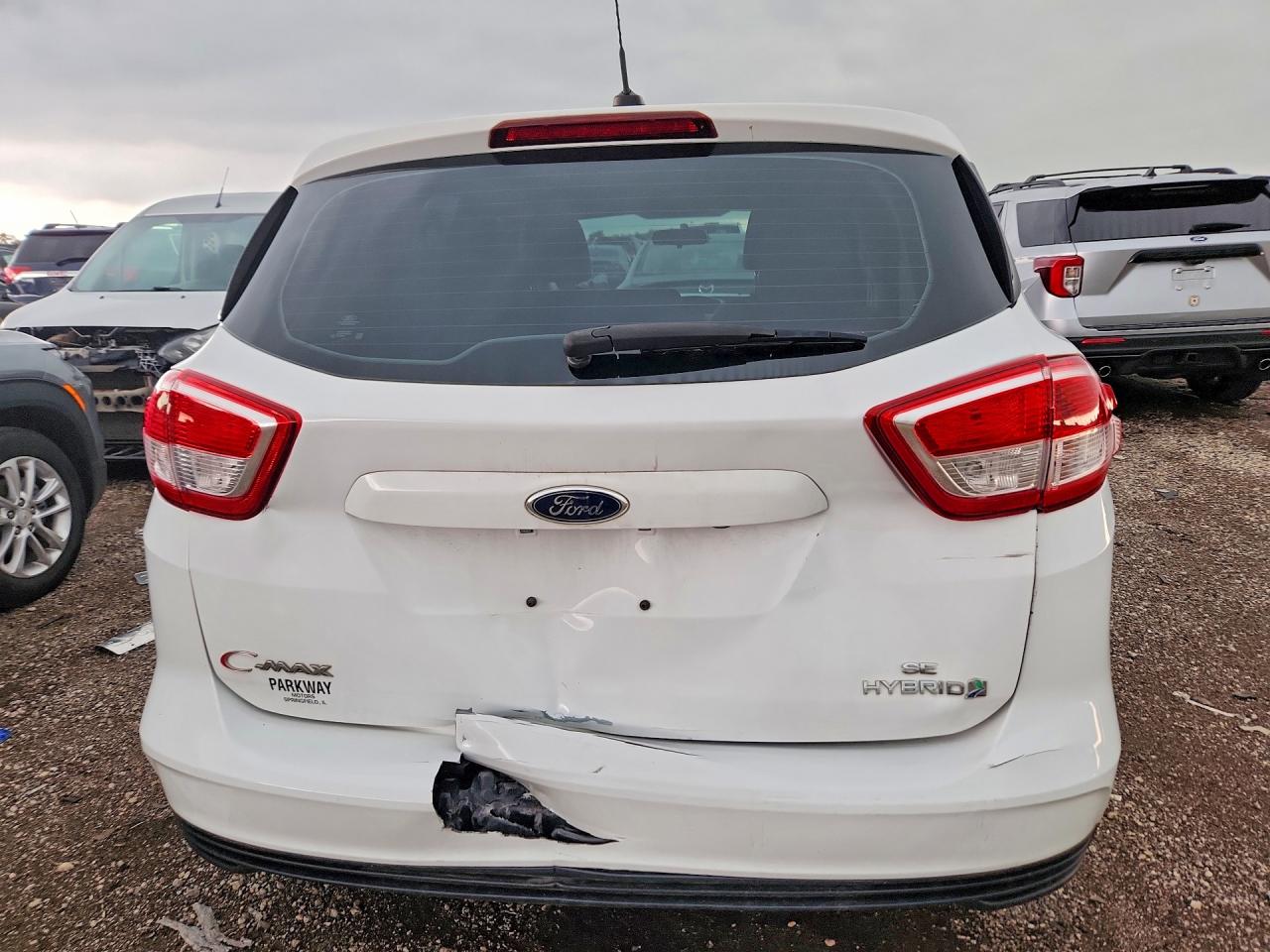 2017 Ford C-max Se White vin: 1FADP5AUXHL112736