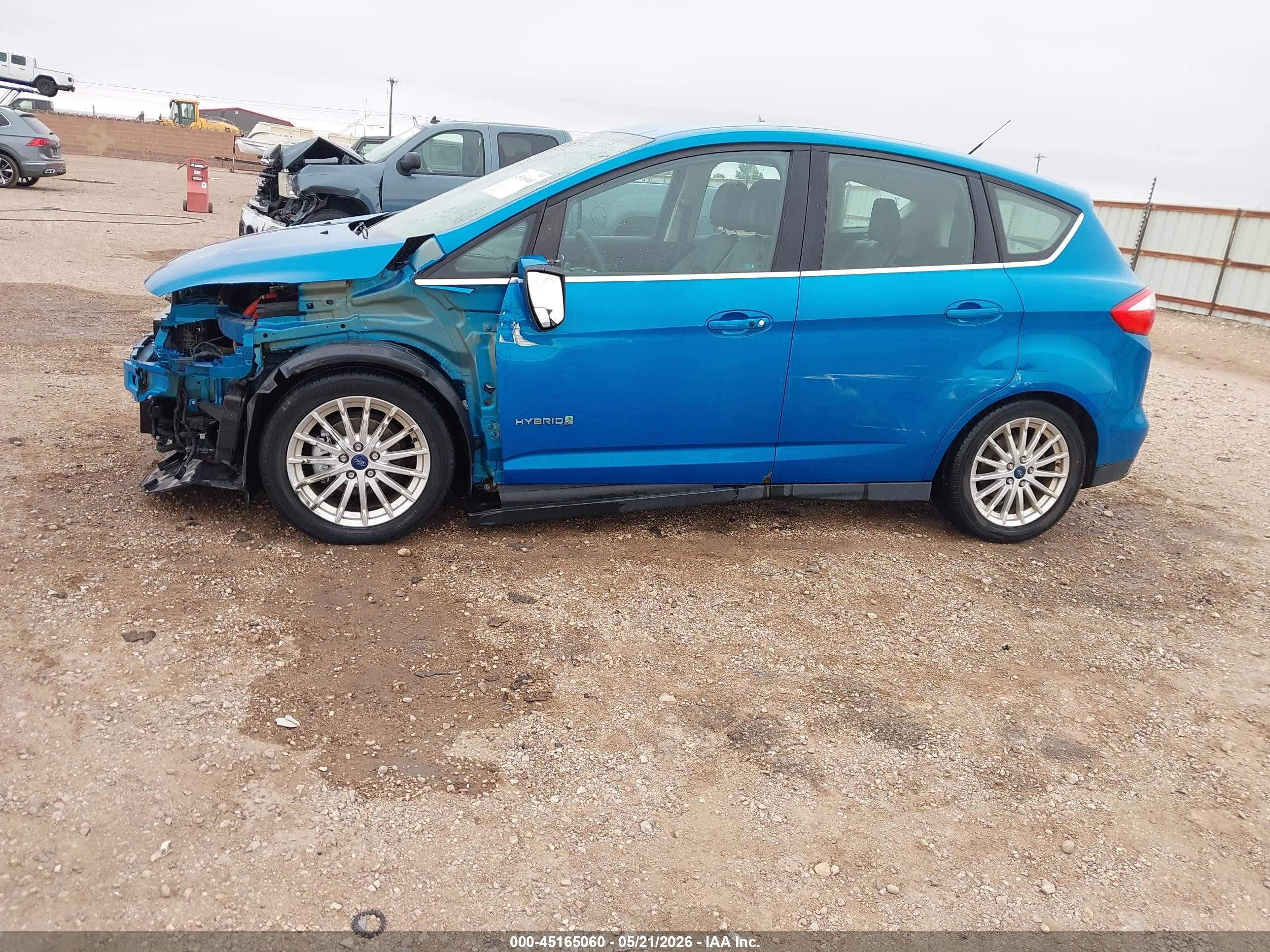 2013 Ford C-max Hybrid Sel Blue vin: 1FADP5BU0DL507176