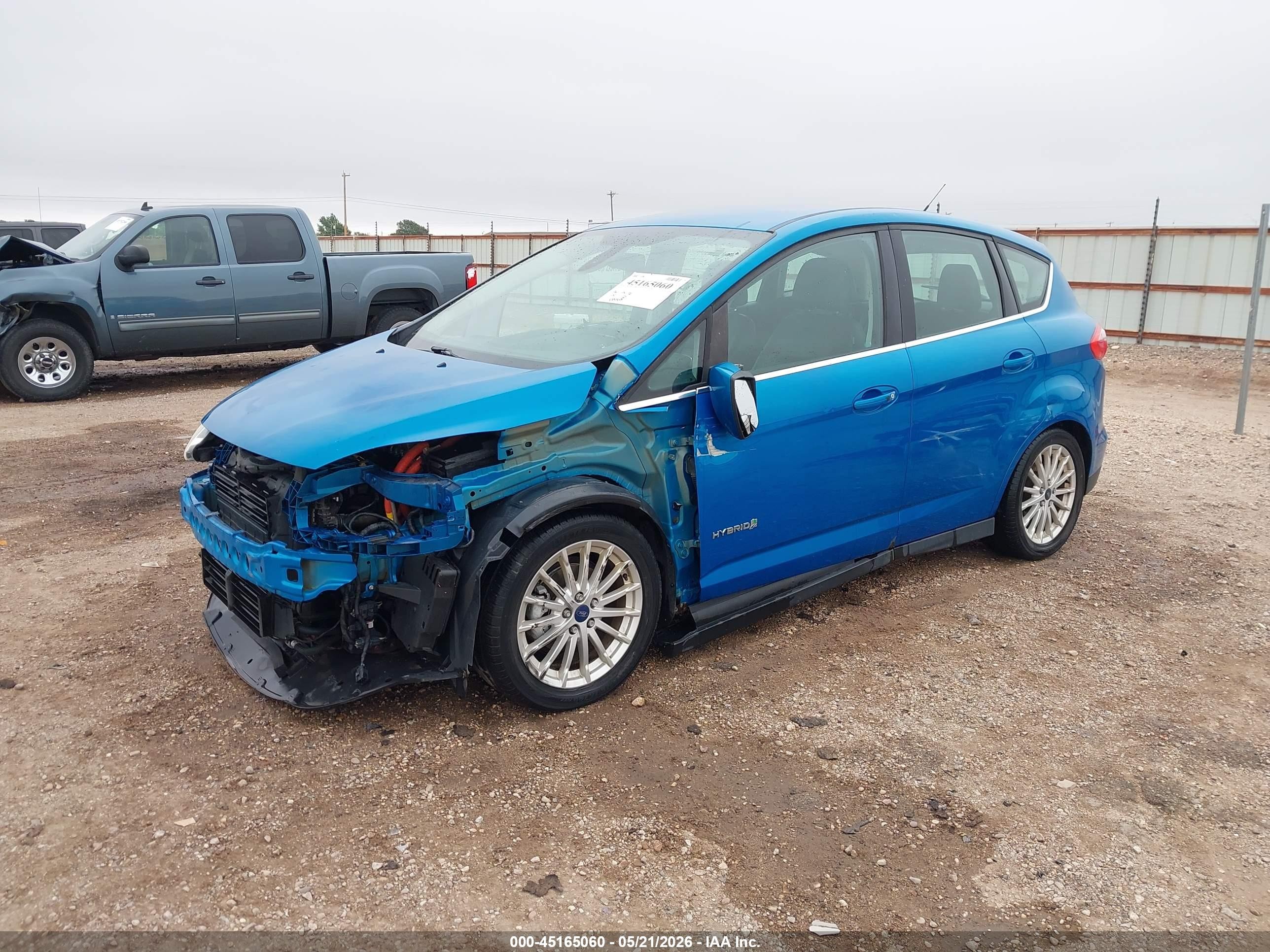 2013 Ford C-max Hybrid Sel Blue vin: 1FADP5BU0DL507176