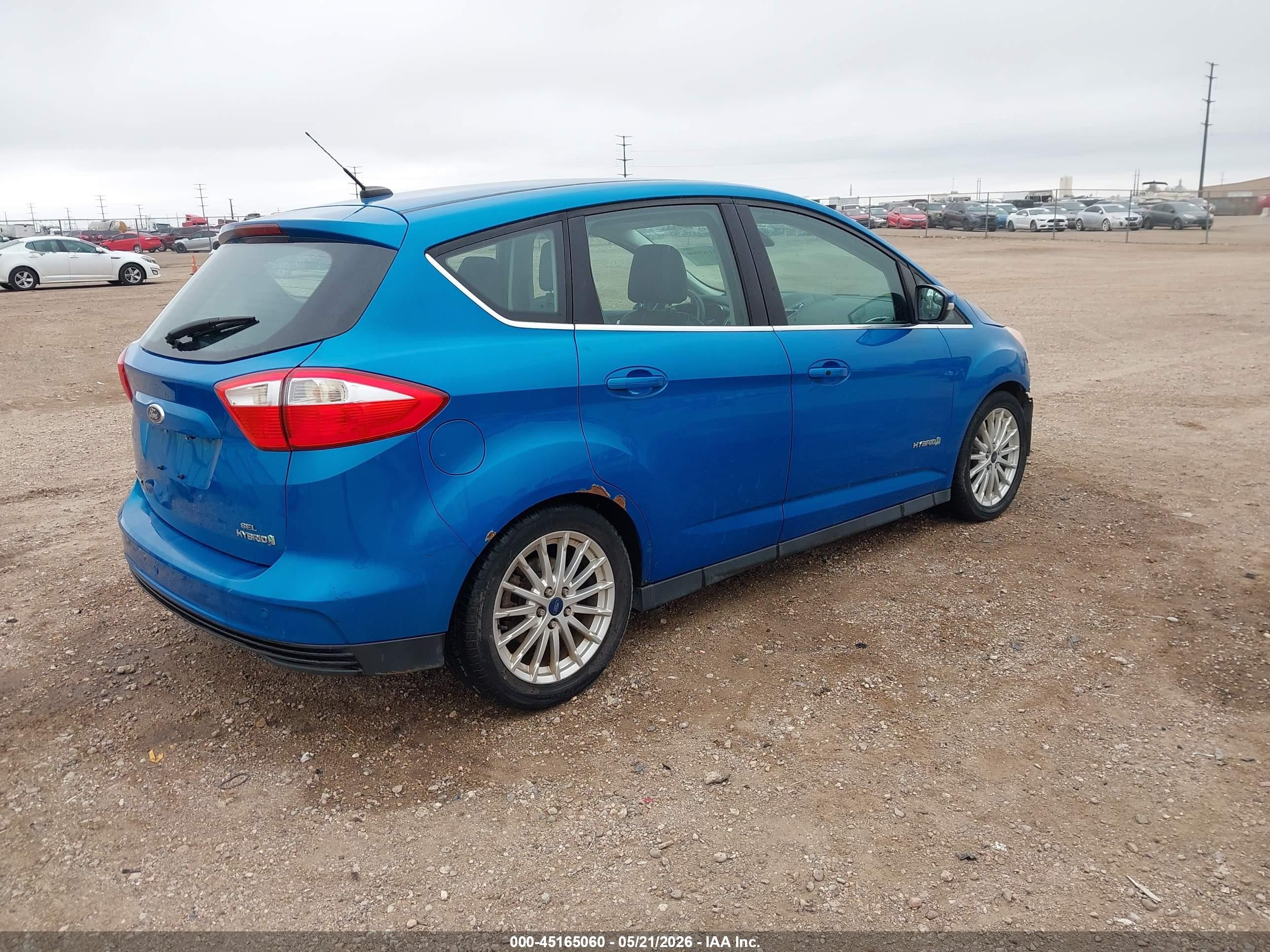 2013 Ford C-max Hybrid Sel Blue vin: 1FADP5BU0DL507176