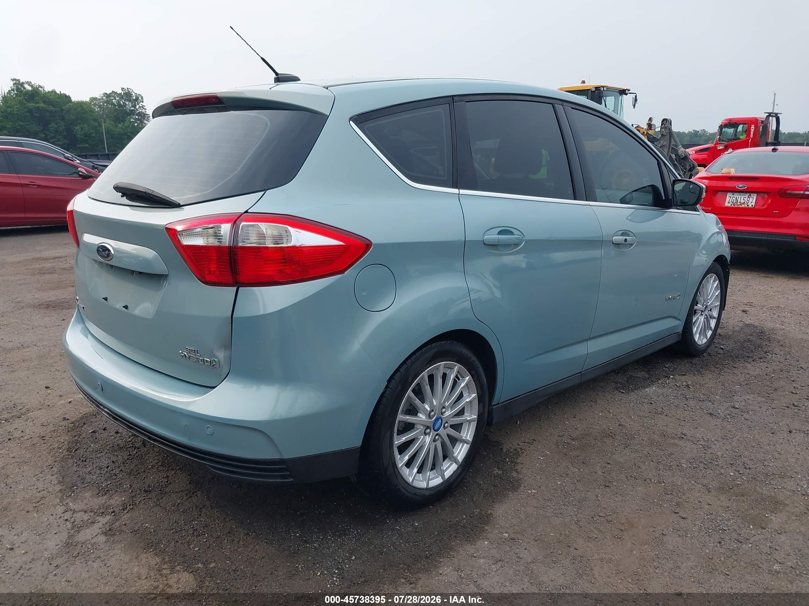 2013 Ford C-max Hybrid Sel Light Blue vin: 1FADP5BU0DL518162