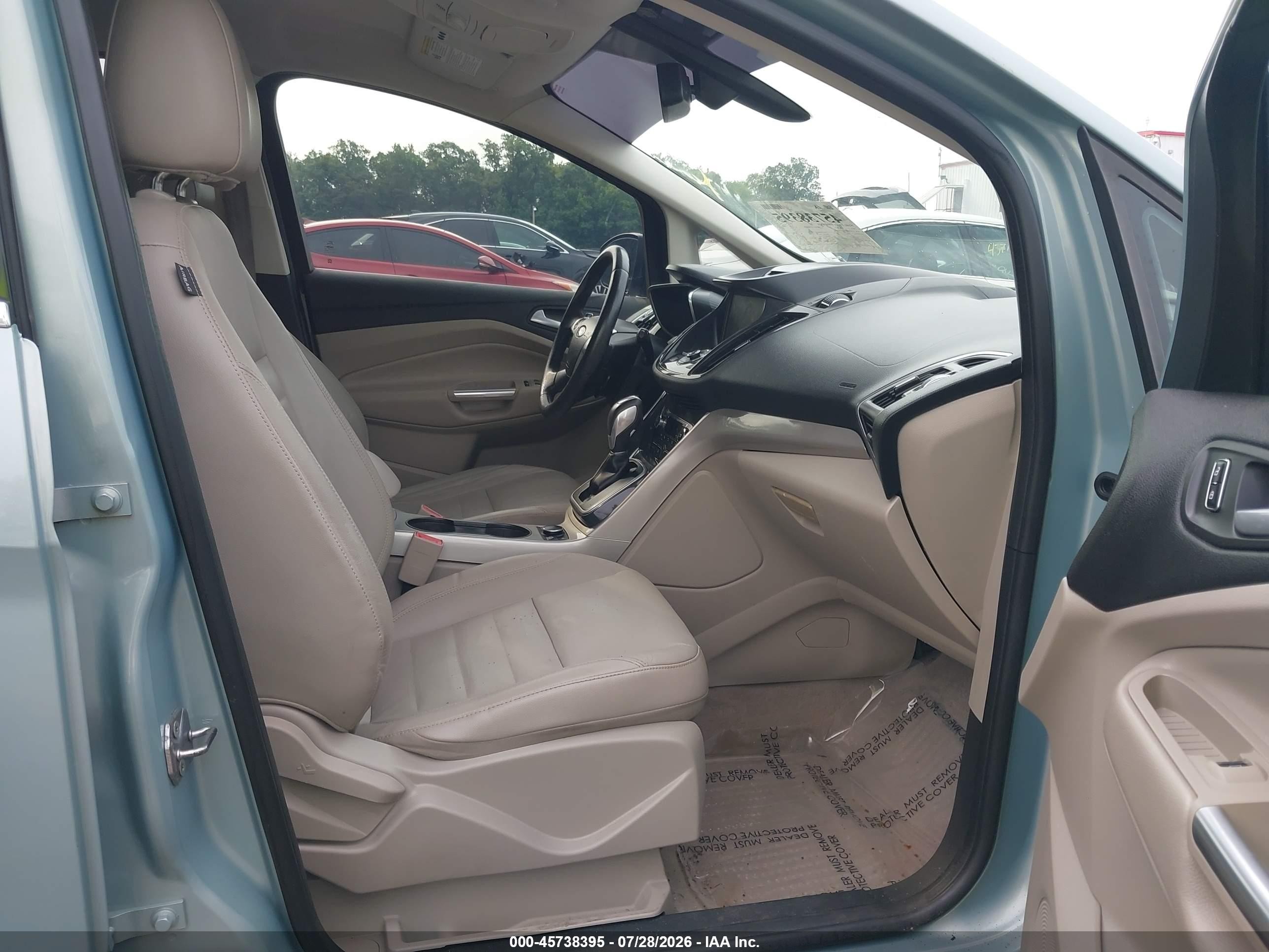 2013 Ford C-max Hybrid Sel Light Blue vin: 1FADP5BU0DL518162
