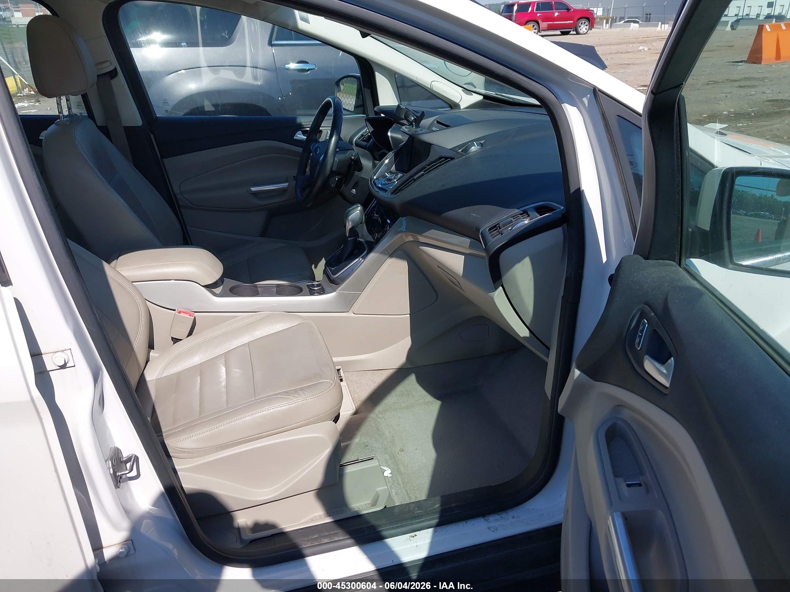 2013 Ford C-max Hybrid Sel White vin: 1FADP5BU0DL530277