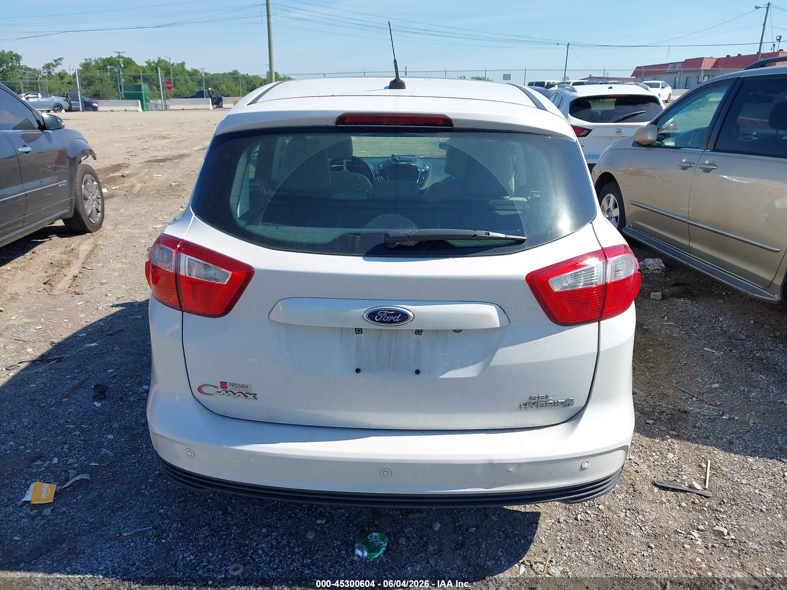 2013 Ford C-max Hybrid Sel White vin: 1FADP5BU0DL530277