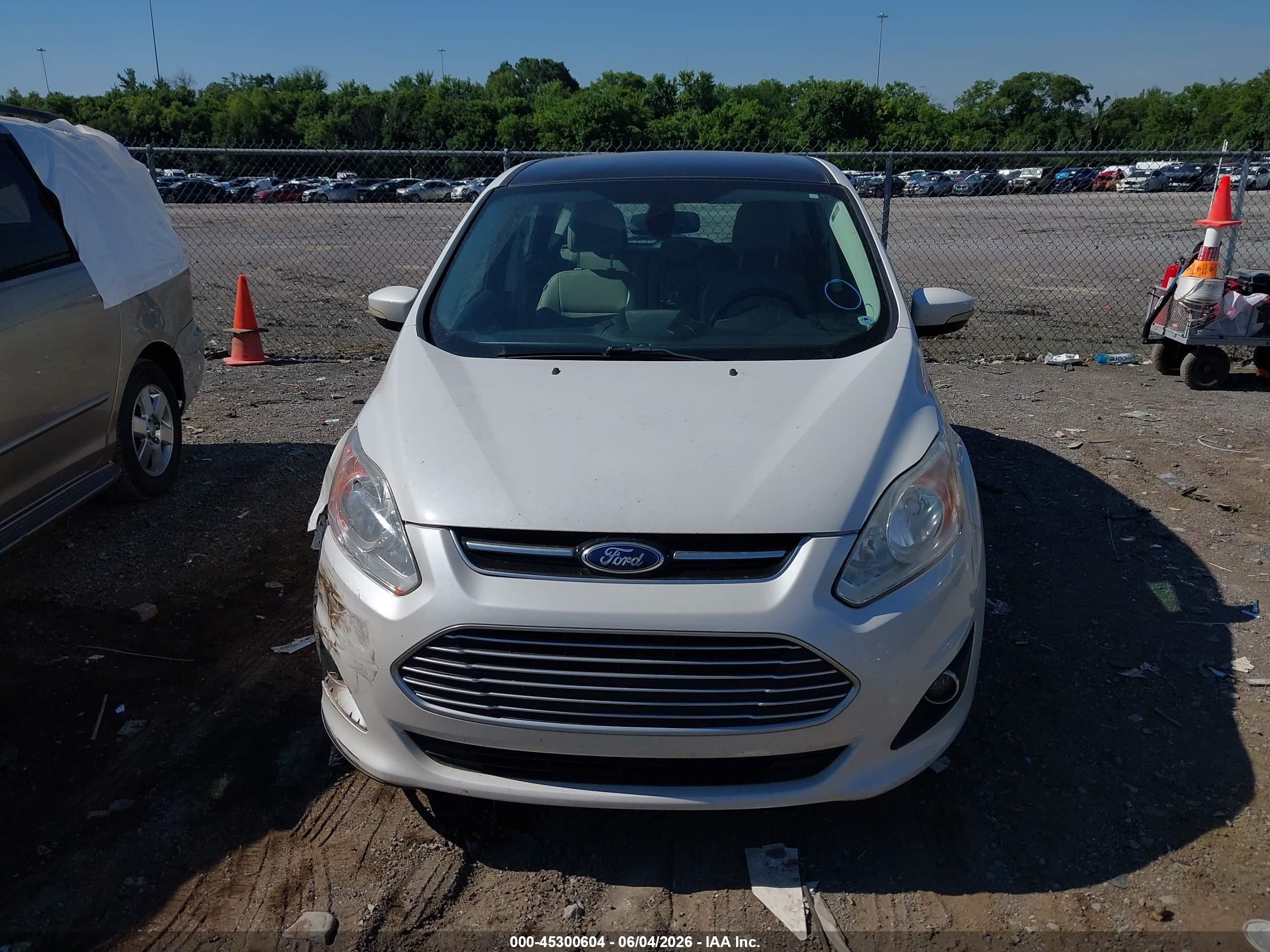 2013 Ford C-max Hybrid Sel White vin: 1FADP5BU0DL530277