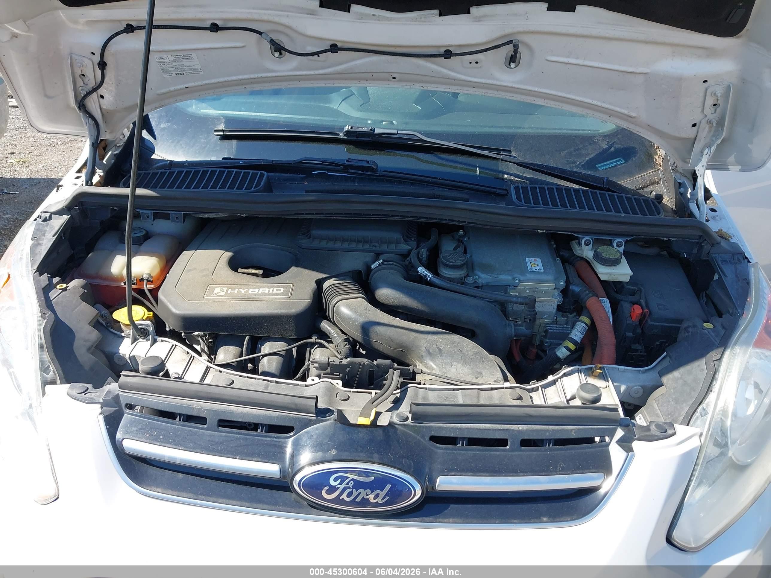 2013 Ford C-max Hybrid Sel White vin: 1FADP5BU0DL530277