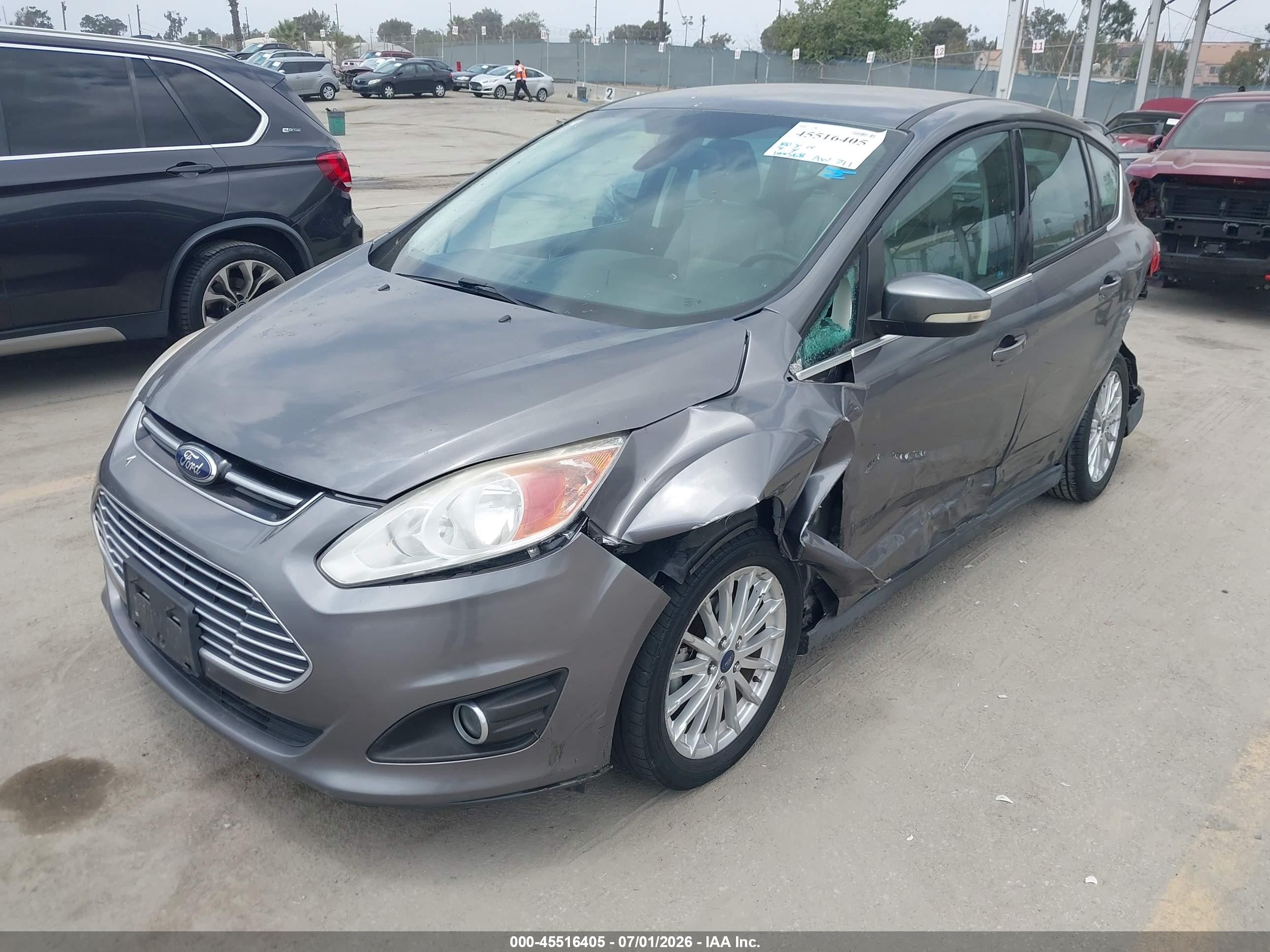 2013 Ford C-max Hybrid Sel Серый vin: 1FADP5BU0DL537066