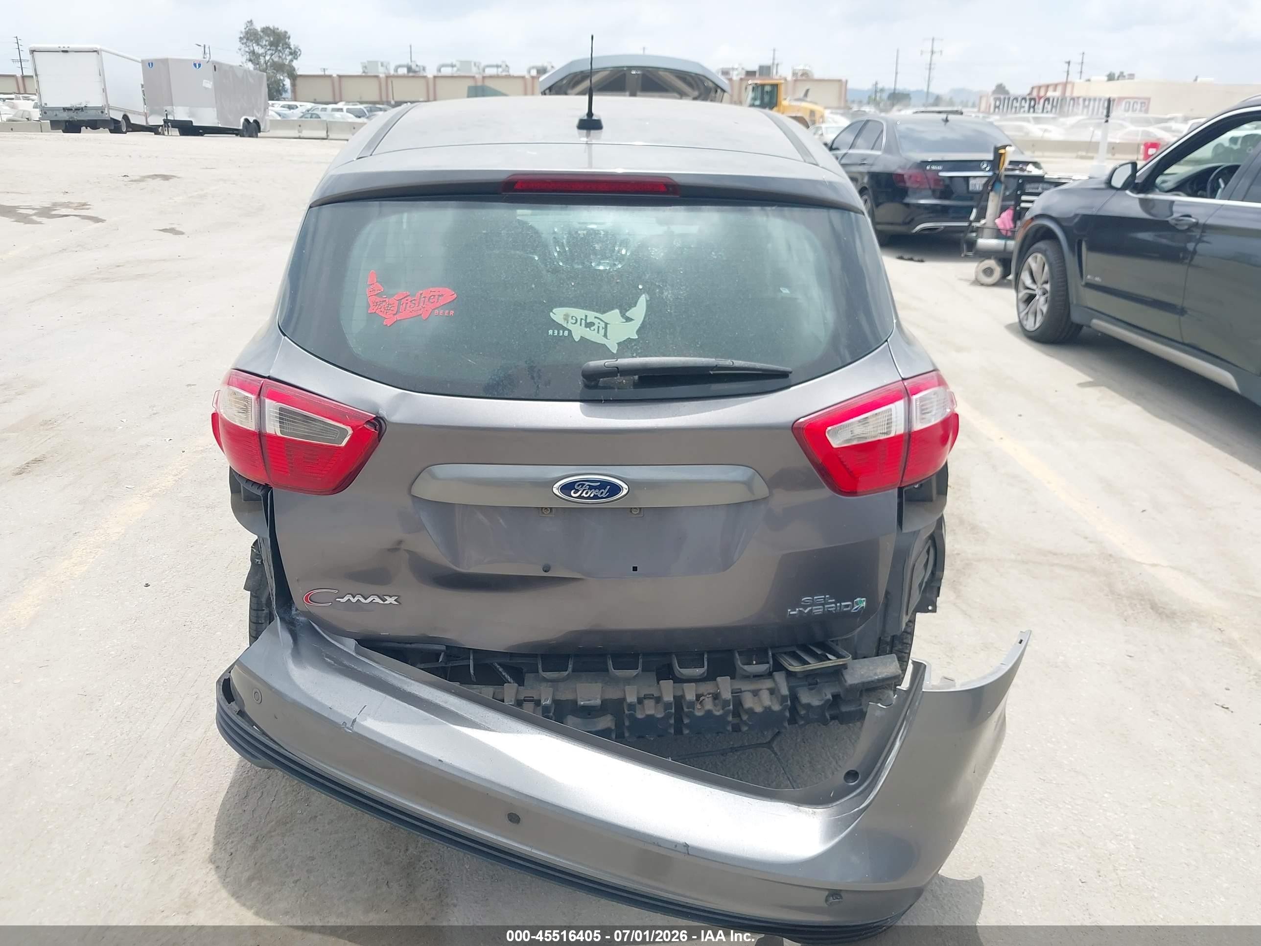 2013 Ford C-max Hybrid Sel Серый vin: 1FADP5BU0DL537066