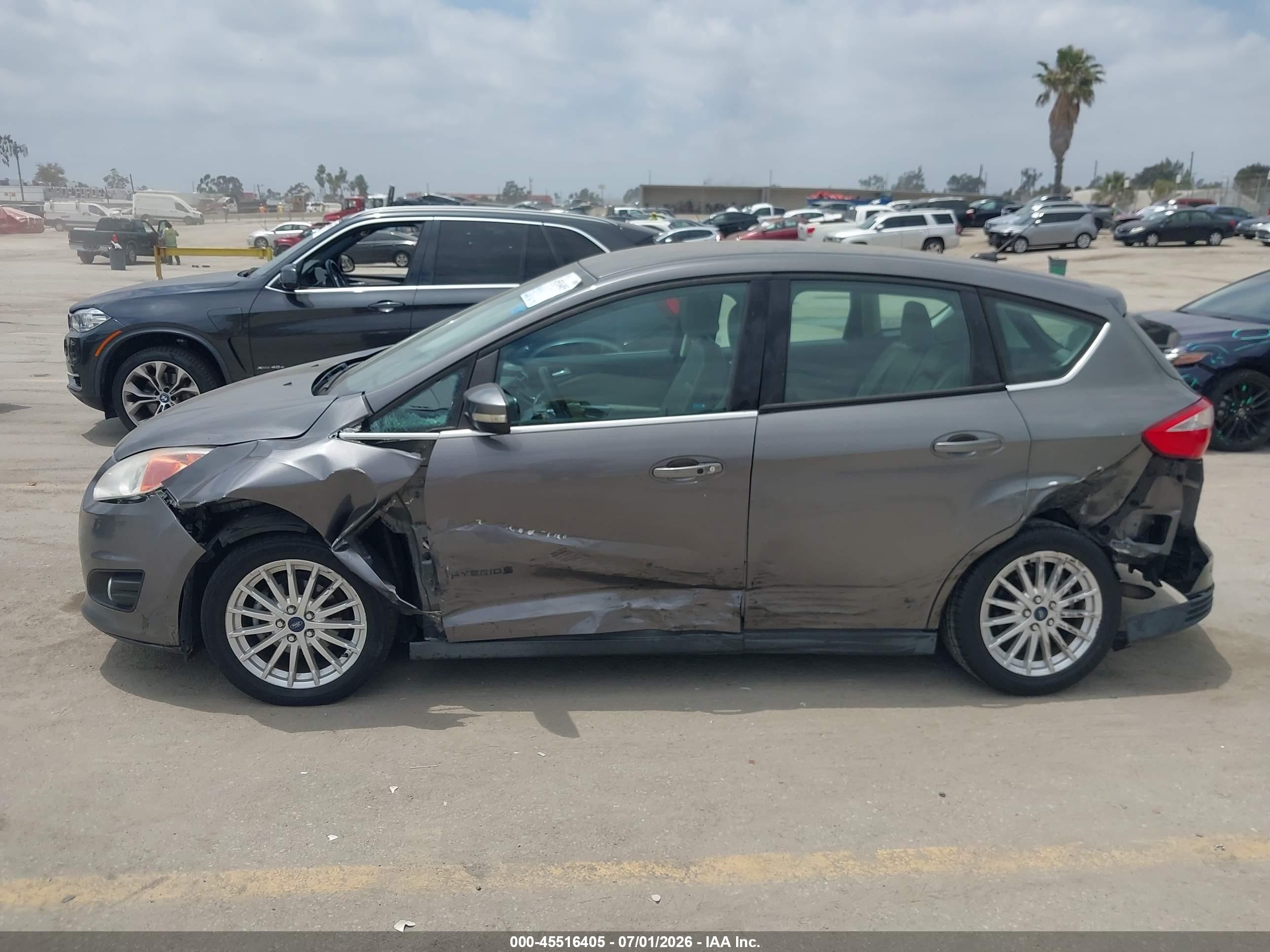 2013 Ford C-max Hybrid Sel Серый vin: 1FADP5BU0DL537066