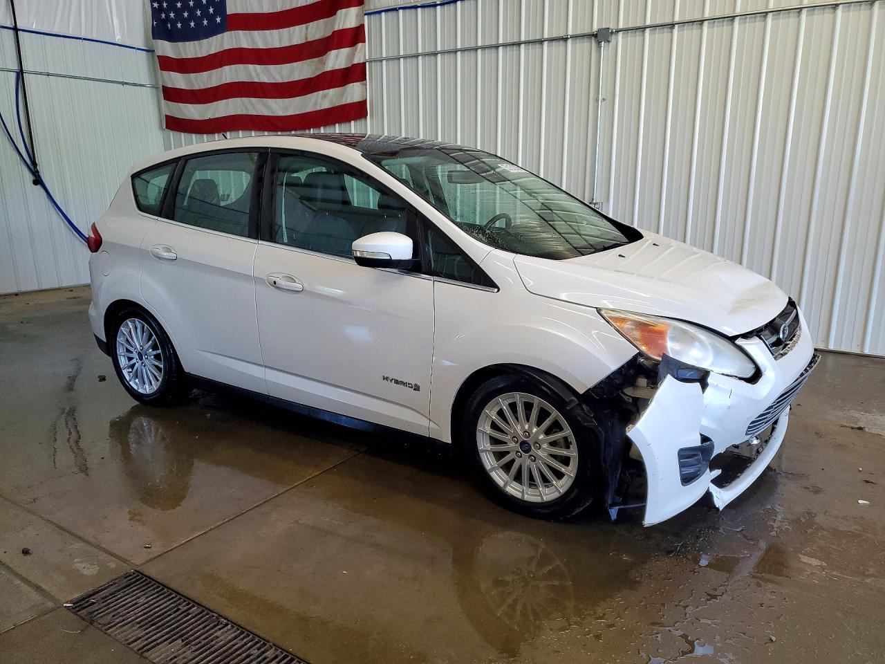 2013 Ford C-max Sel White vin: 1FADP5BU0DL540629