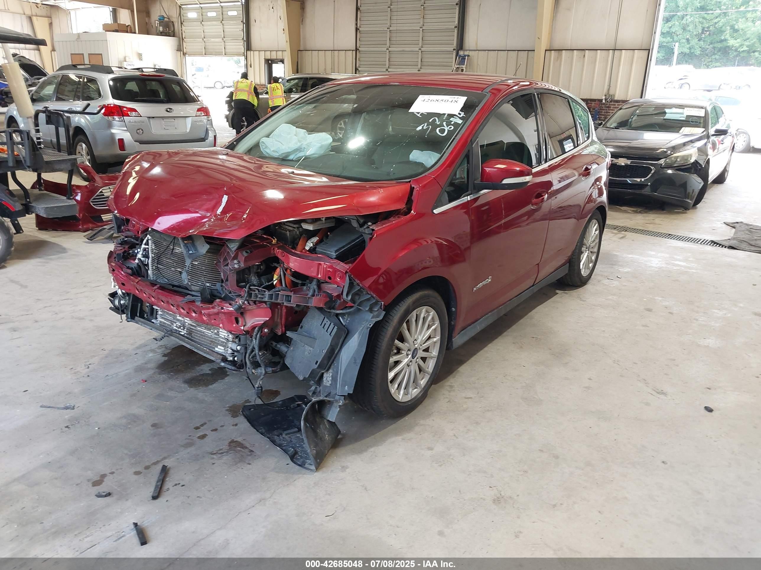 2013 Ford C-max Hybrid Sel Red vin: 1FADP5BU0DL544342