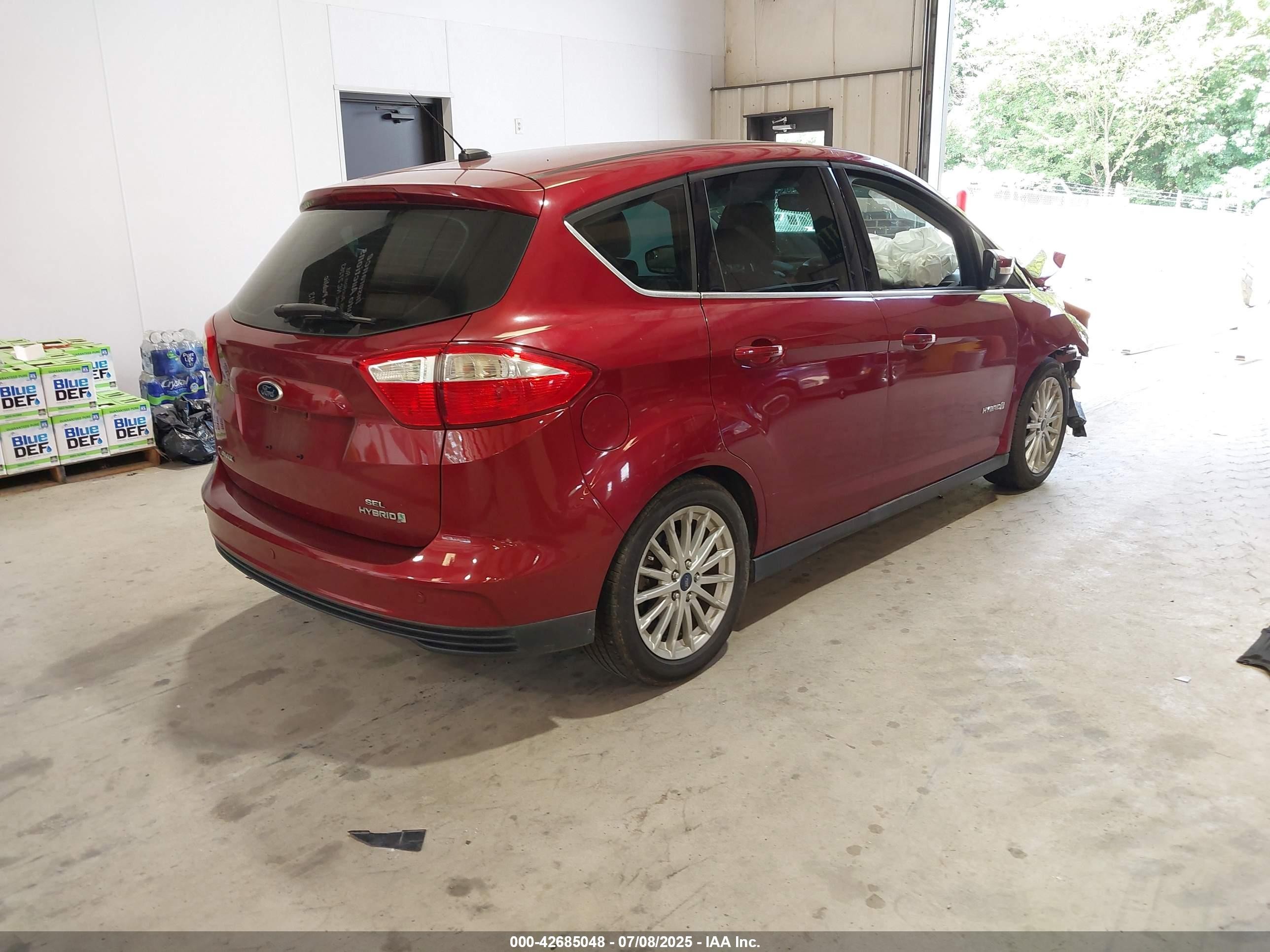2013 Ford C-max Hybrid Sel Red vin: 1FADP5BU0DL544342