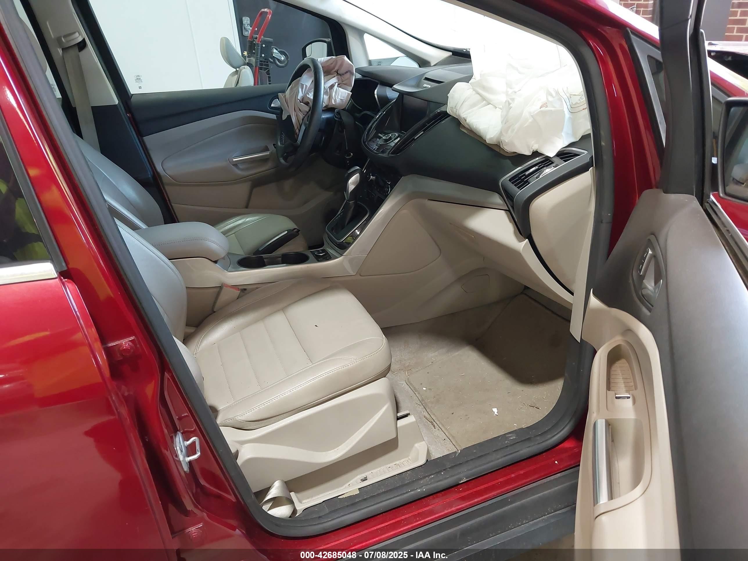 2013 Ford C-max Hybrid Sel Red vin: 1FADP5BU0DL544342