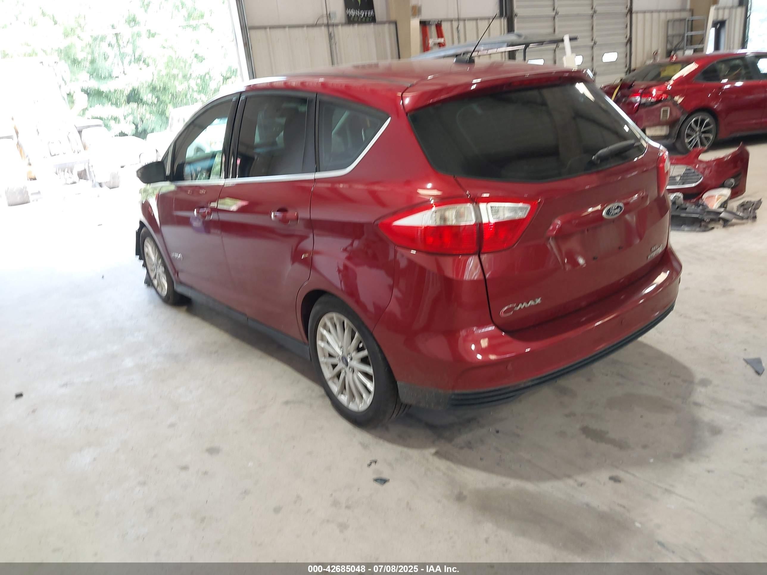 2013 Ford C-max Hybrid Sel Red vin: 1FADP5BU0DL544342