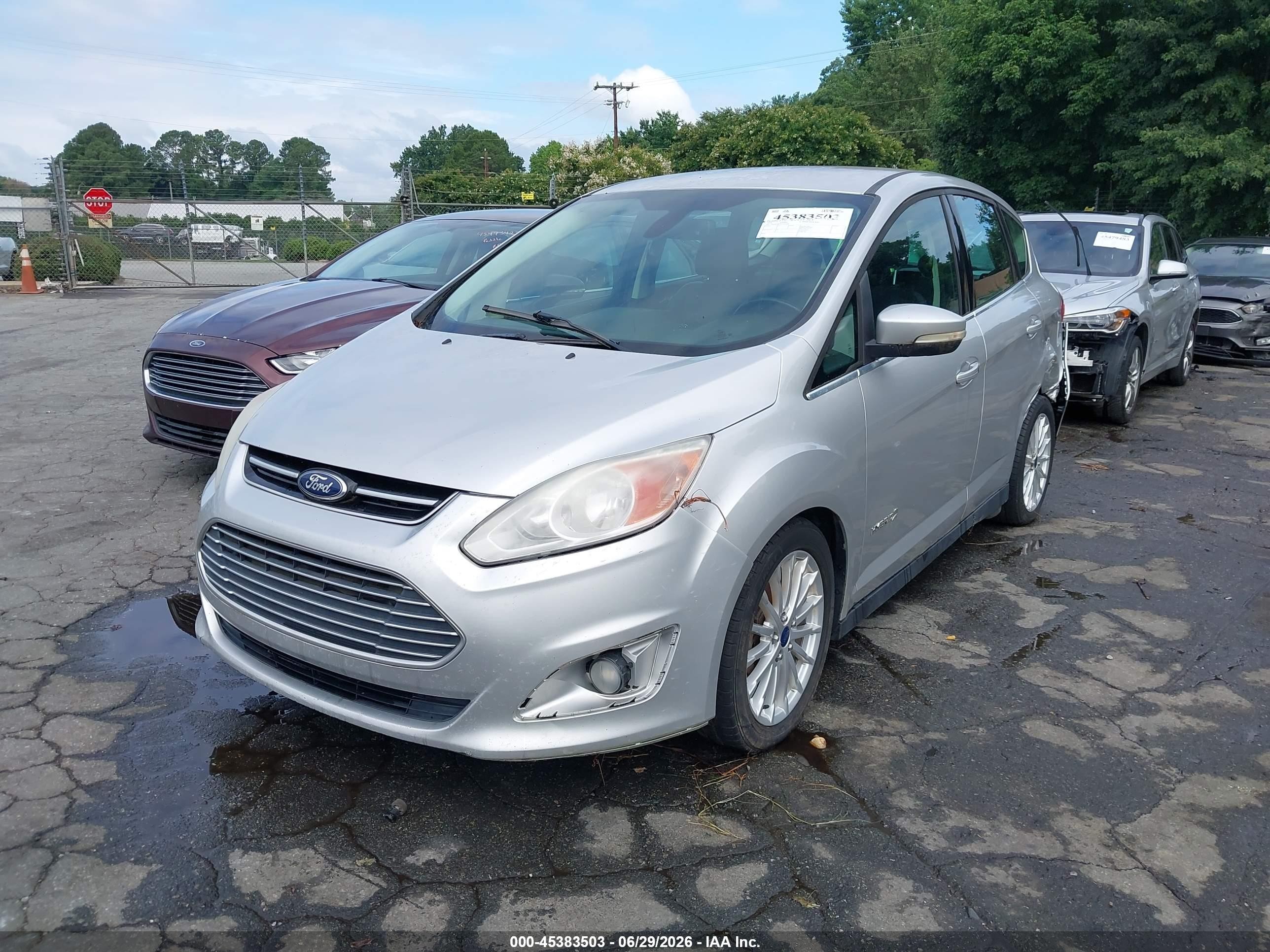 2014 Ford C-max Hybrid Sel Silver vin: 1FADP5BU0EL512069