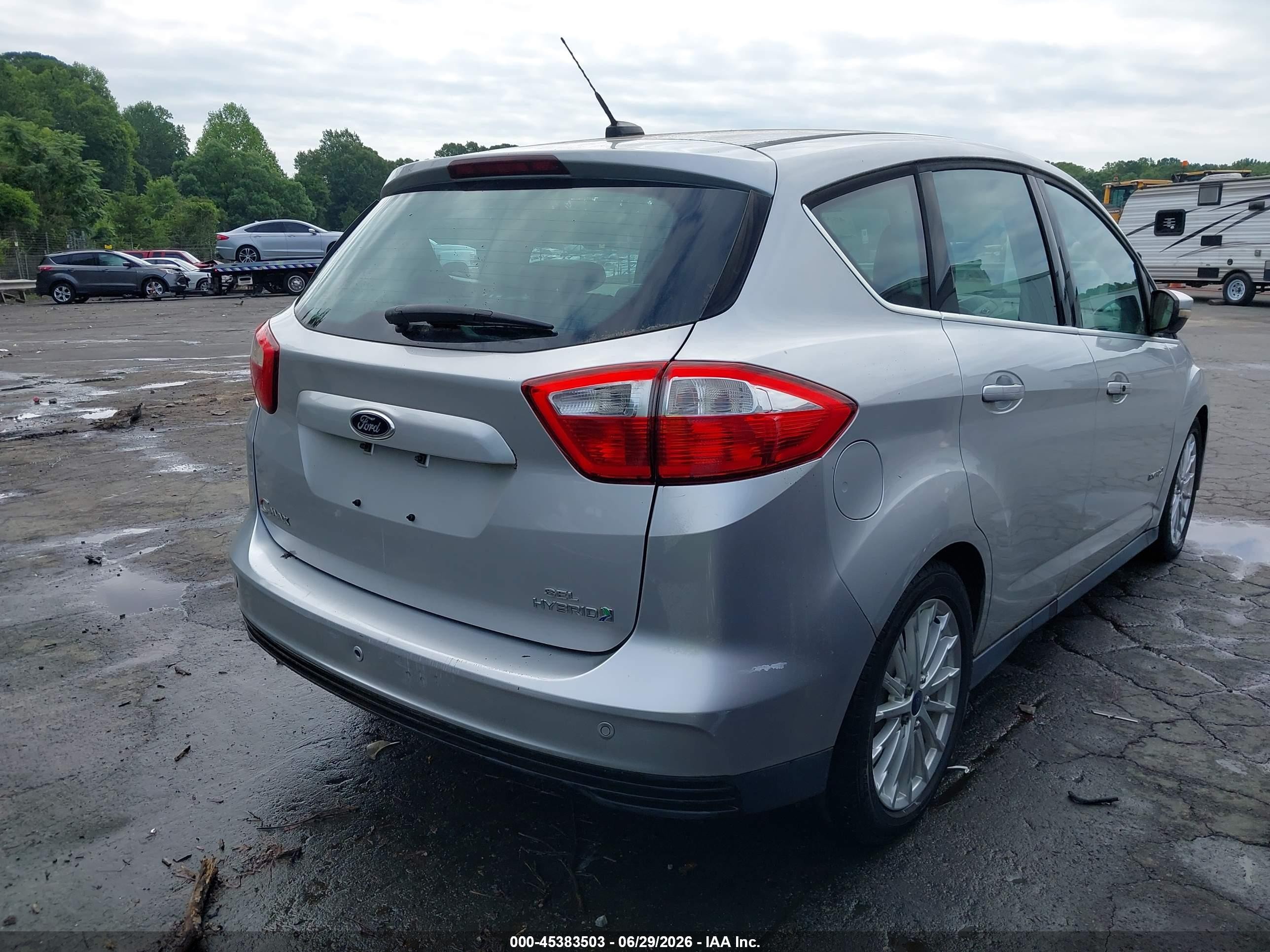 2014 Ford C-max Hybrid Sel Silver vin: 1FADP5BU0EL512069