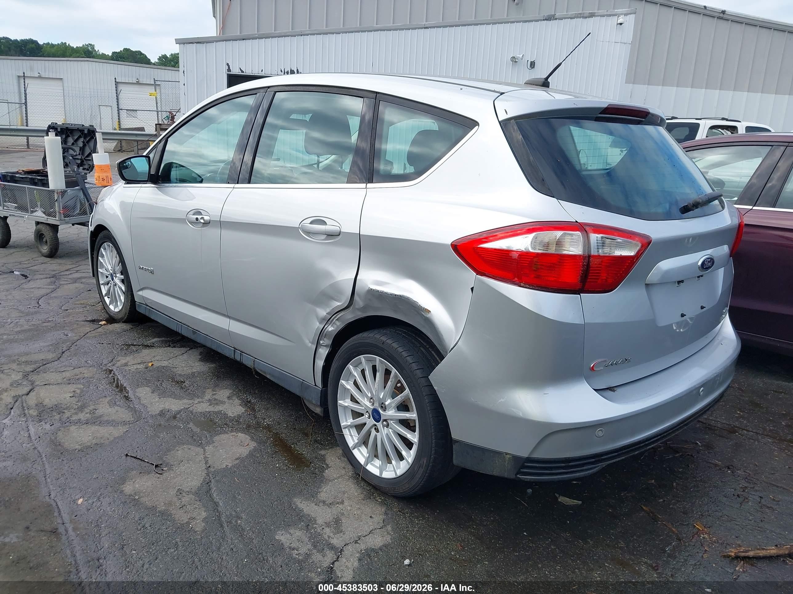 2014 Ford C-max Hybrid Sel Silver vin: 1FADP5BU0EL512069