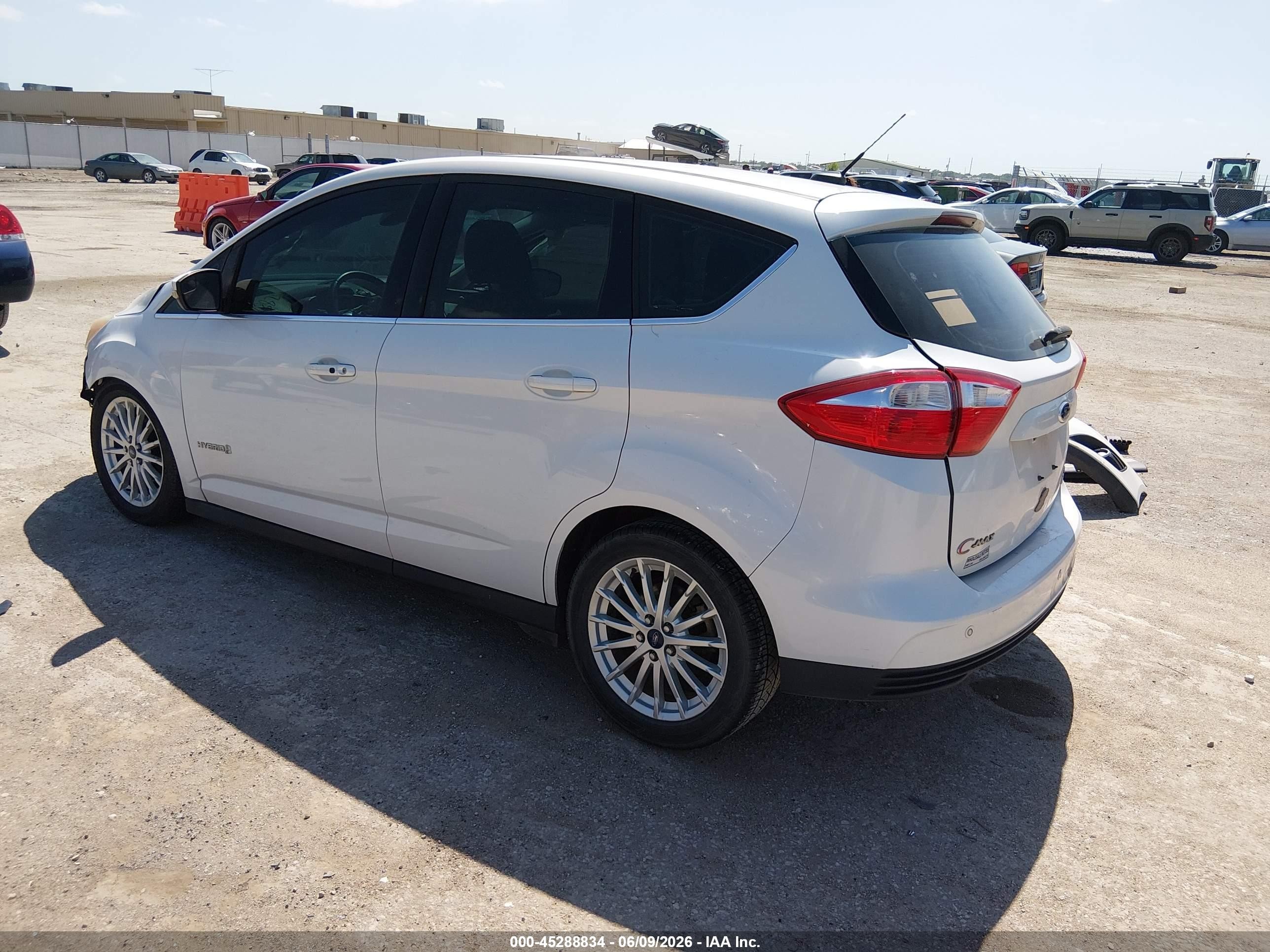 2014 Ford C-max Hybrid Sel White vin: 1FADP5BU0EL518535