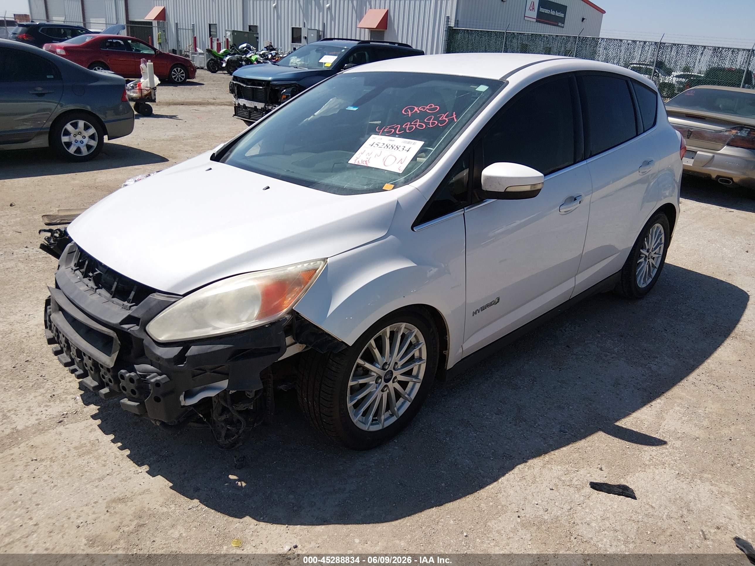 2014 Ford C-max Hybrid Sel White vin: 1FADP5BU0EL518535