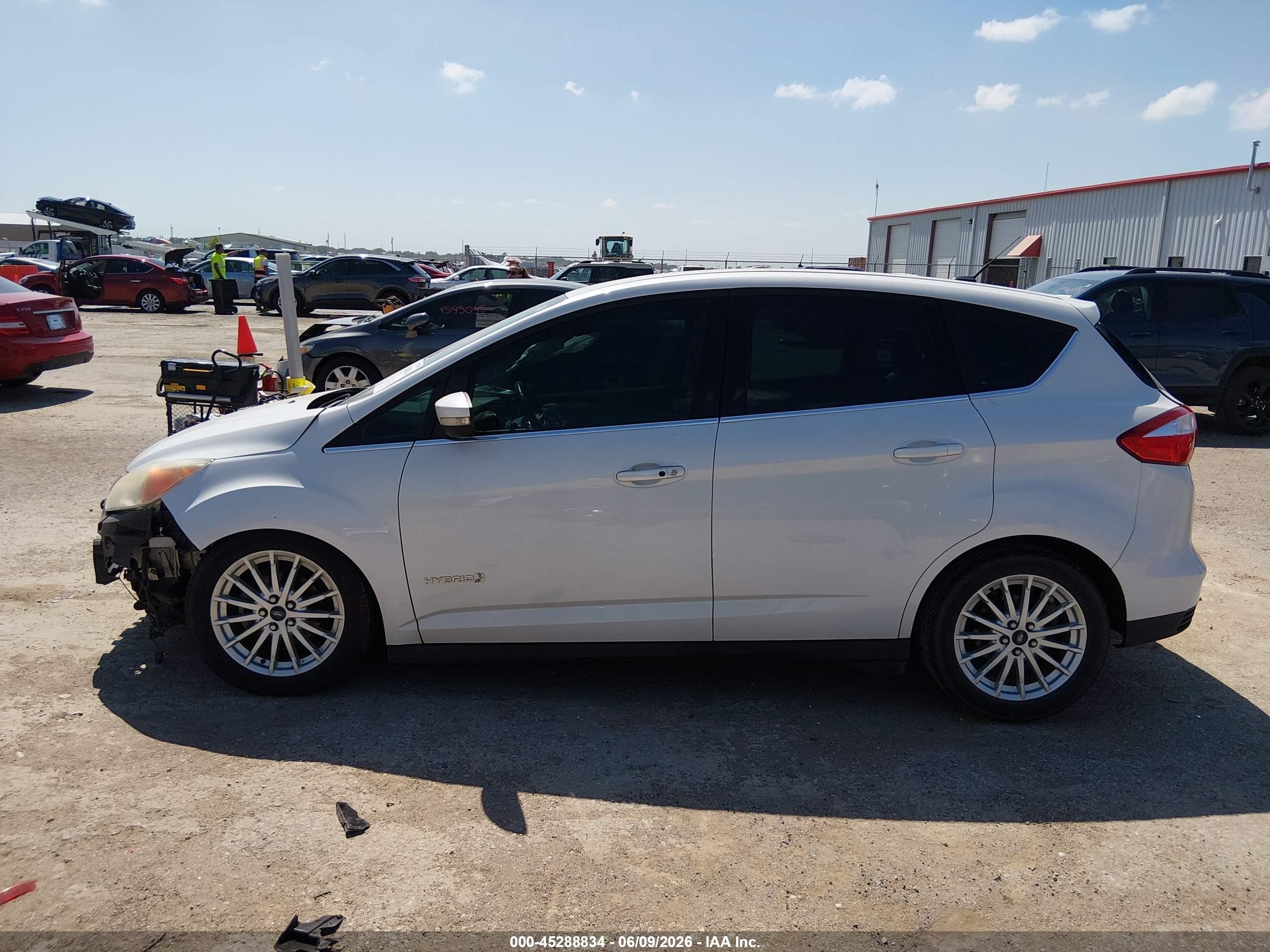 2014 Ford C-max Hybrid Sel White vin: 1FADP5BU0EL518535