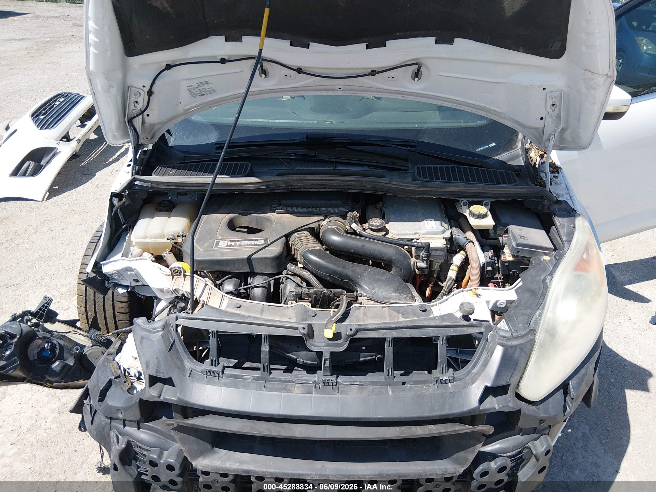 2014 Ford C-max Hybrid Sel White vin: 1FADP5BU0EL518535