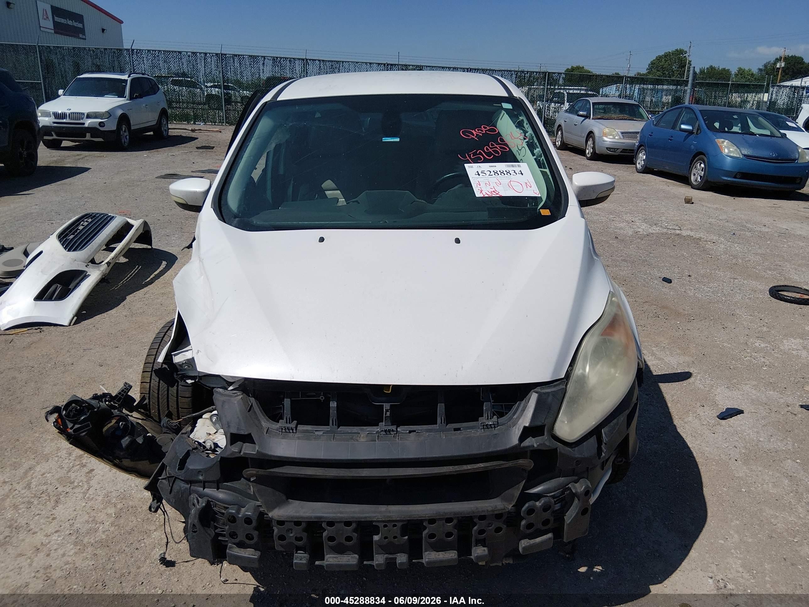 2014 Ford C-max Hybrid Sel White vin: 1FADP5BU0EL518535