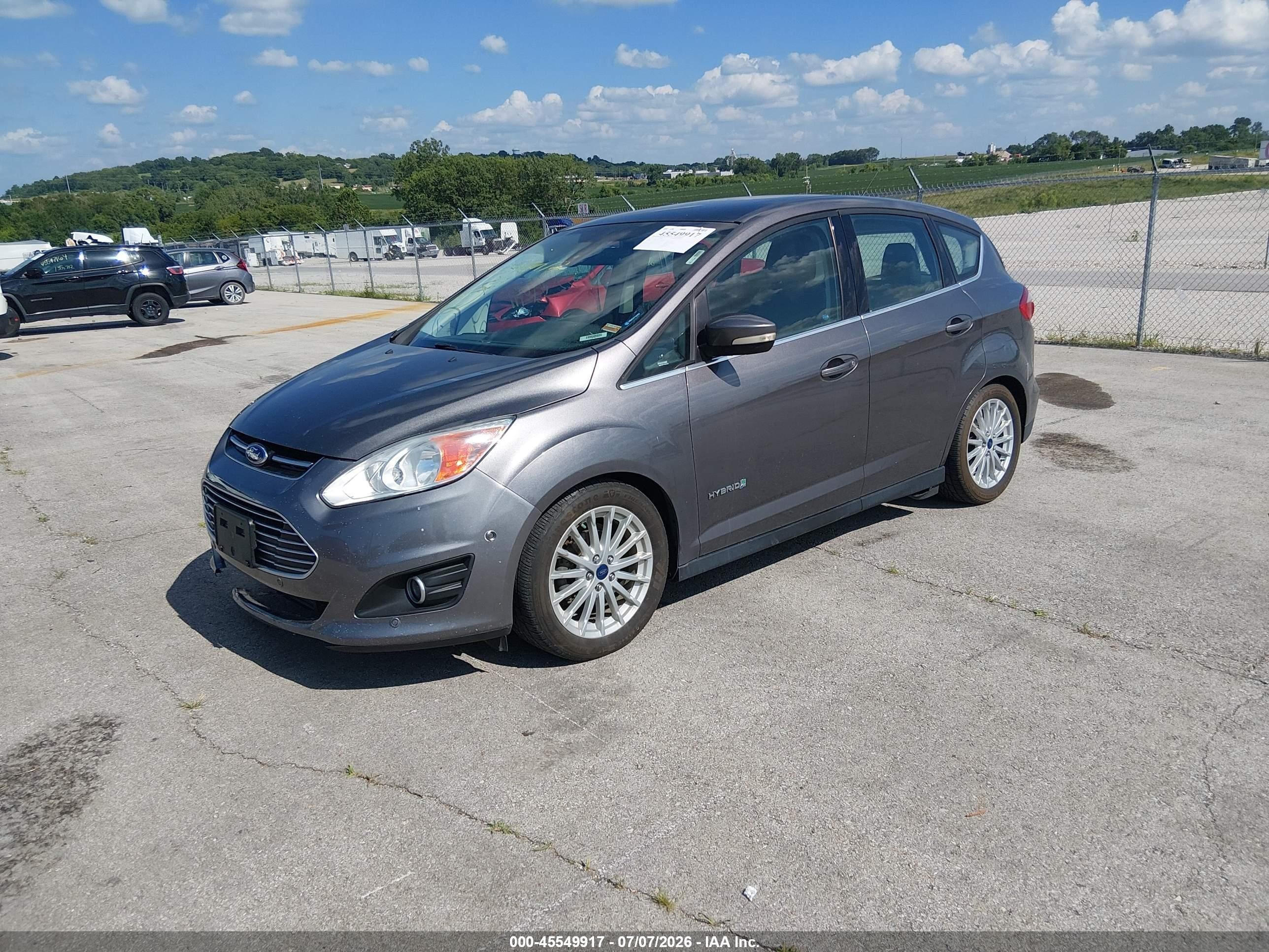 2014 Ford C-max Hybrid Sel Серый vin: 1FADP5BU0EL521080