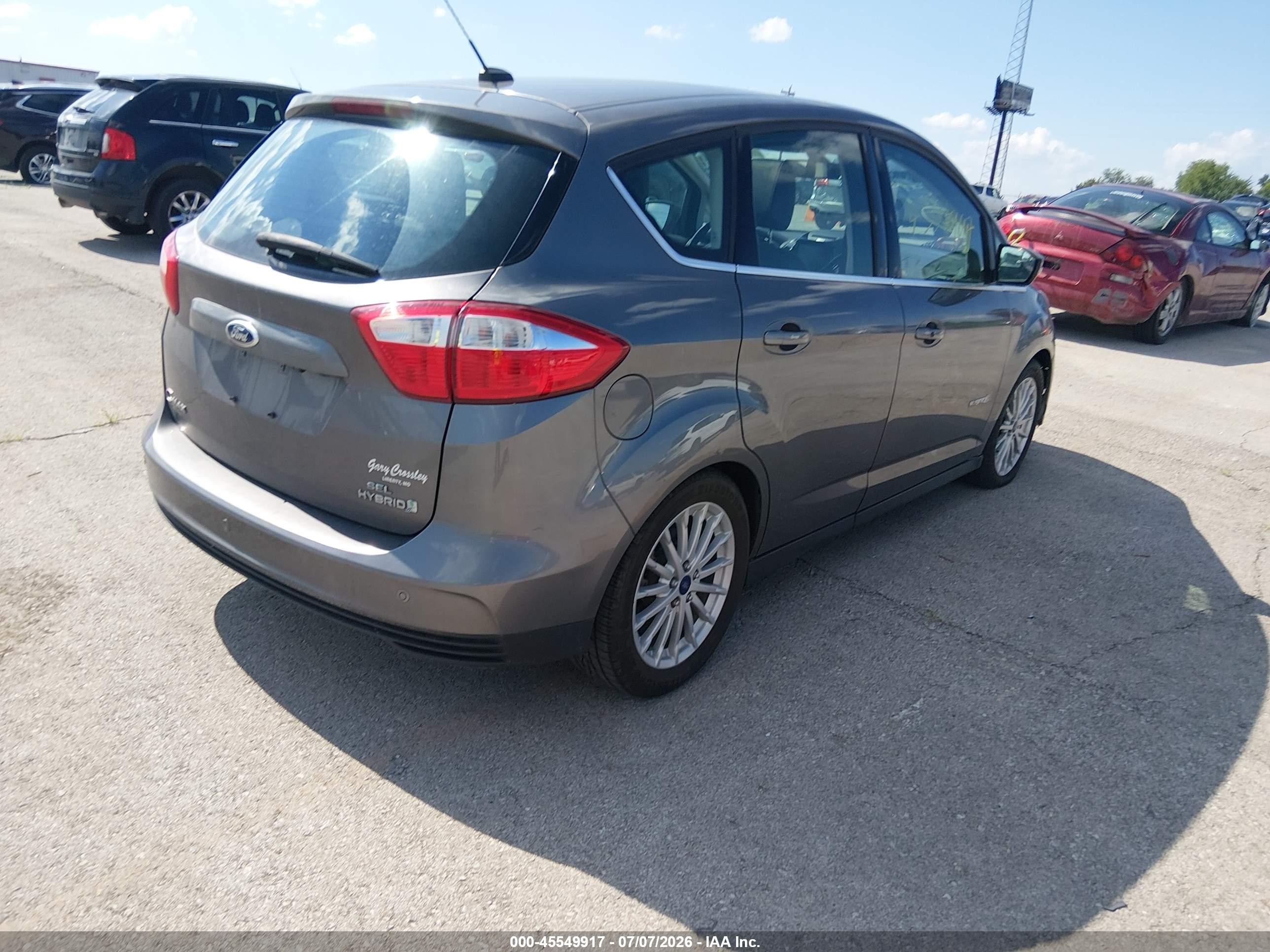 2014 Ford C-max Hybrid Sel Серый vin: 1FADP5BU0EL521080