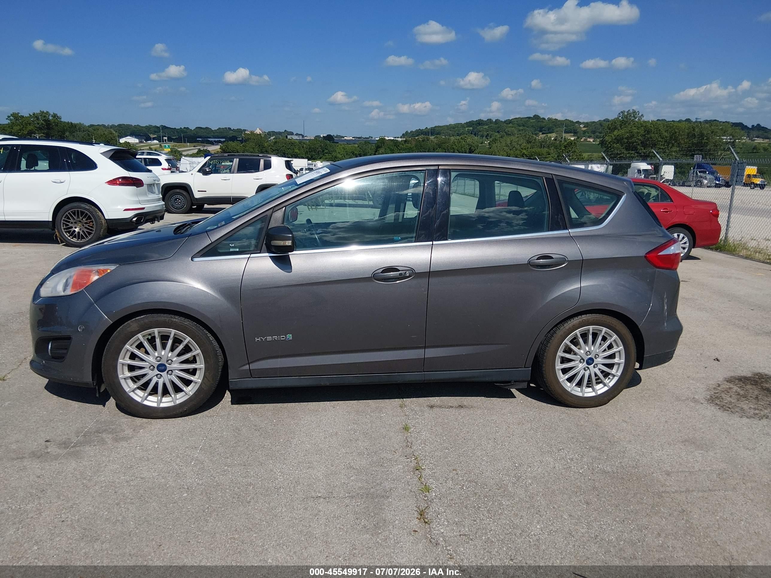 2014 Ford C-max Hybrid Sel Серый vin: 1FADP5BU0EL521080