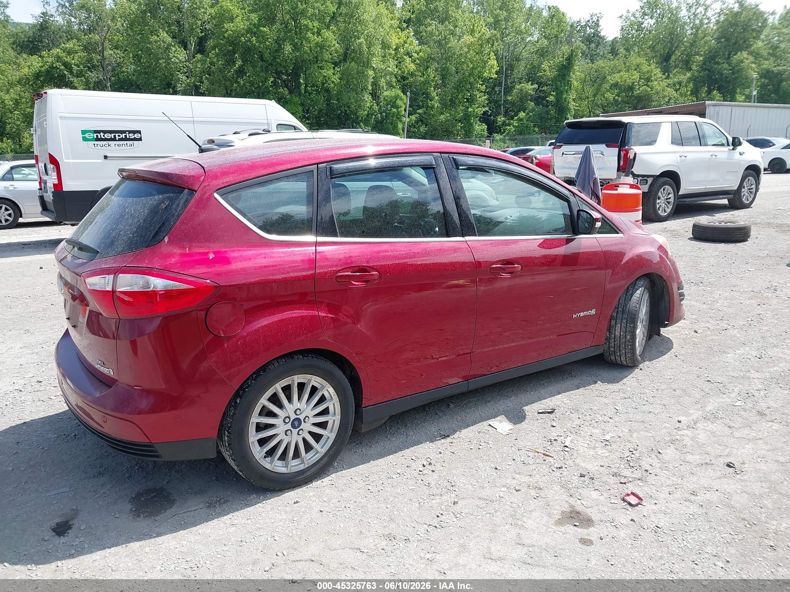 2015 Ford C-max Hybrid Sel Maroon vin: 1FADP5BU0FL101921