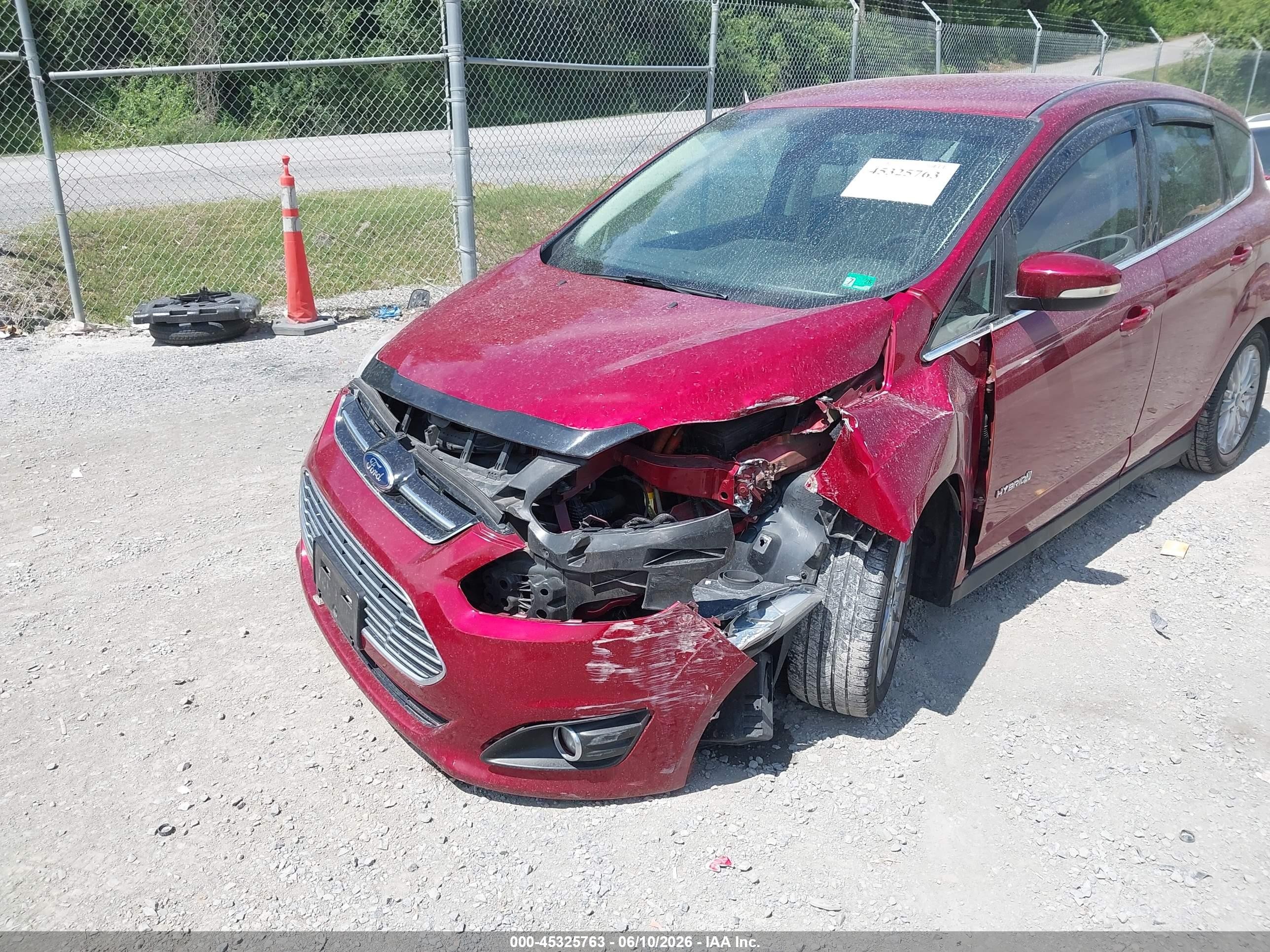 2015 Ford C-max Hybrid Sel Maroon vin: 1FADP5BU0FL101921