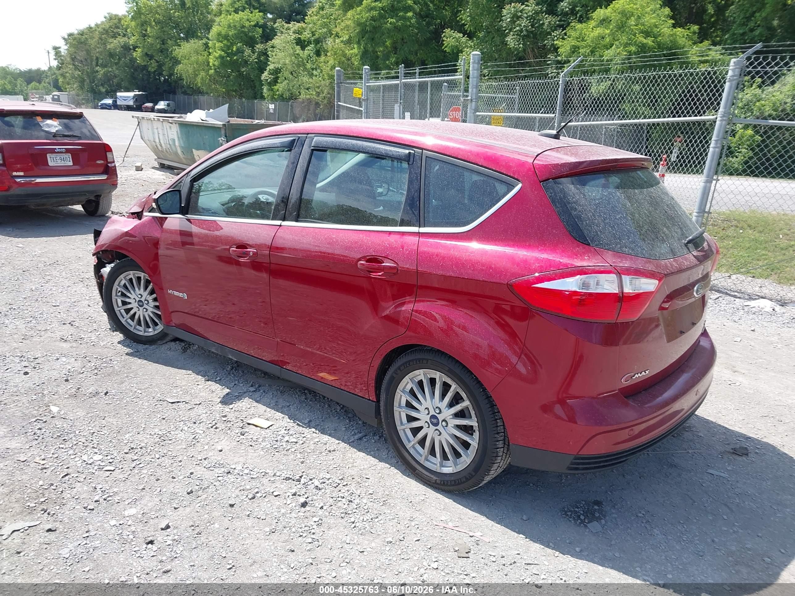 2015 Ford C-max Hybrid Sel Maroon vin: 1FADP5BU0FL101921
