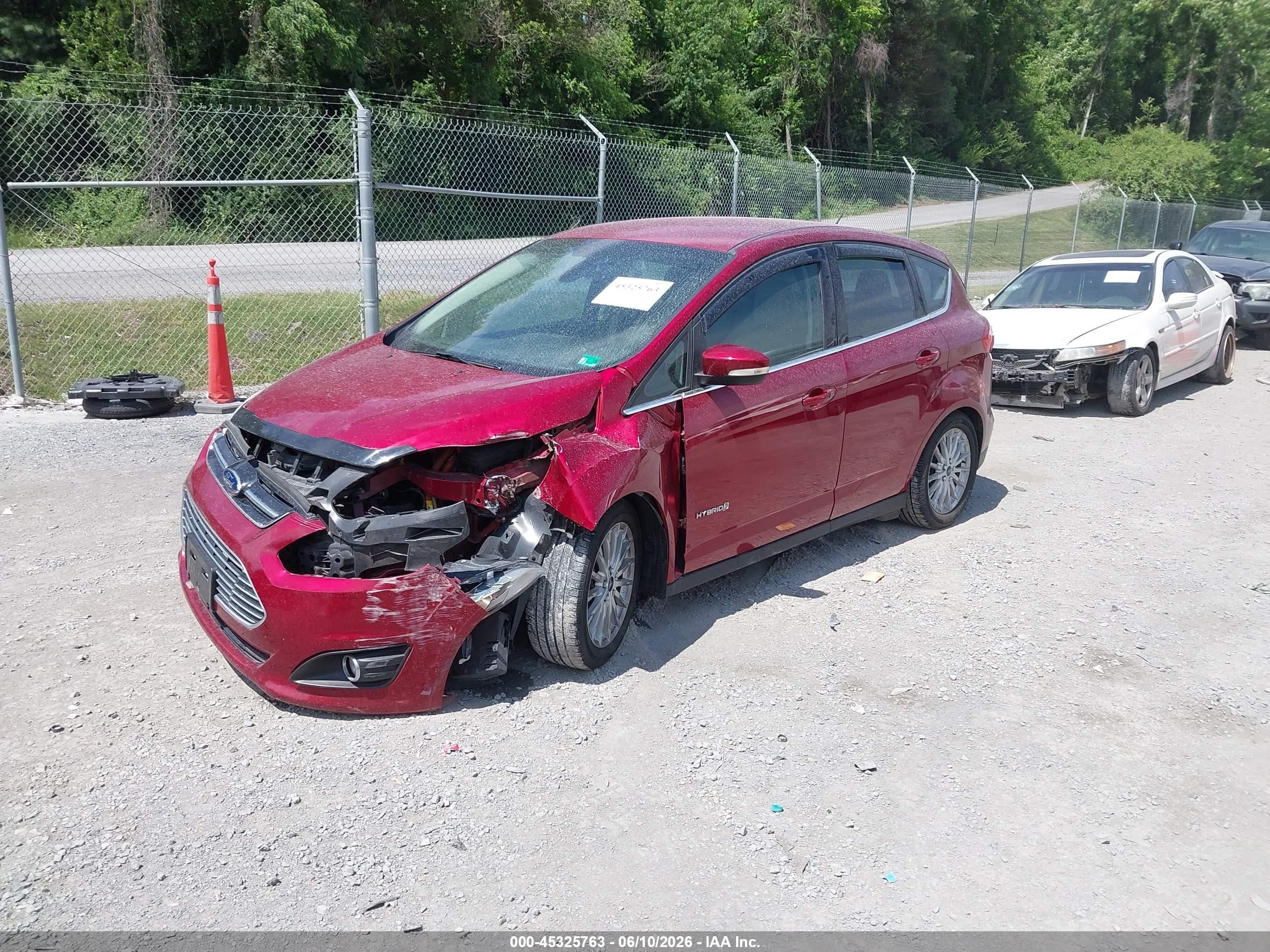 2015 Ford C-max Hybrid Sel Maroon vin: 1FADP5BU0FL101921