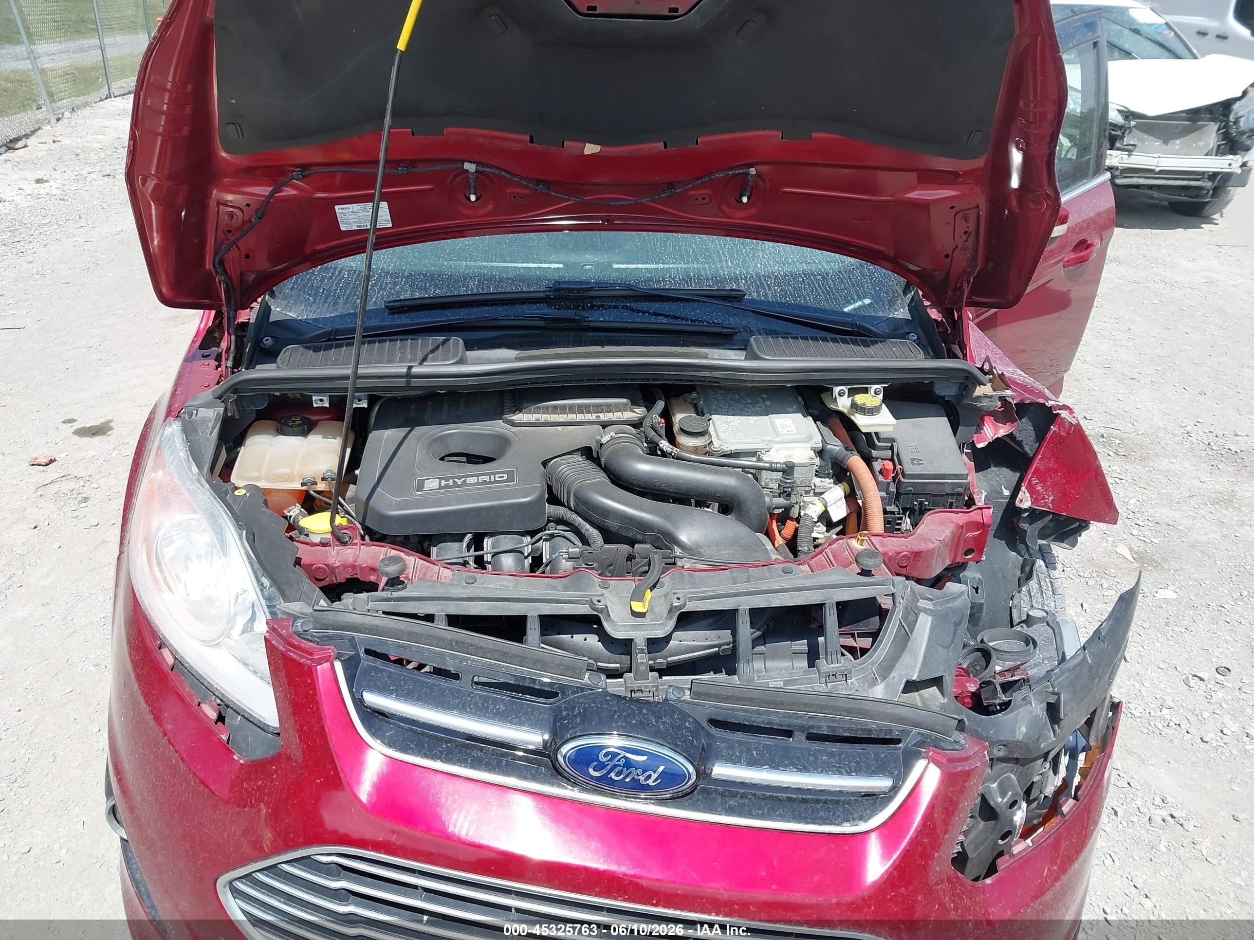2015 Ford C-max Hybrid Sel Maroon vin: 1FADP5BU0FL101921