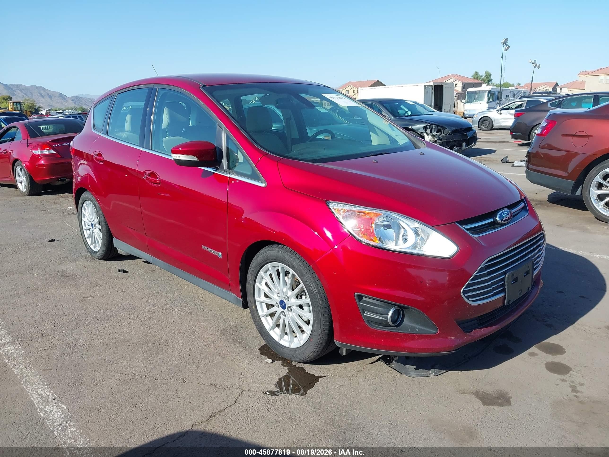 2015 Ford C-max Hybrid Sel Red vin: 1FADP5BU0FL105399