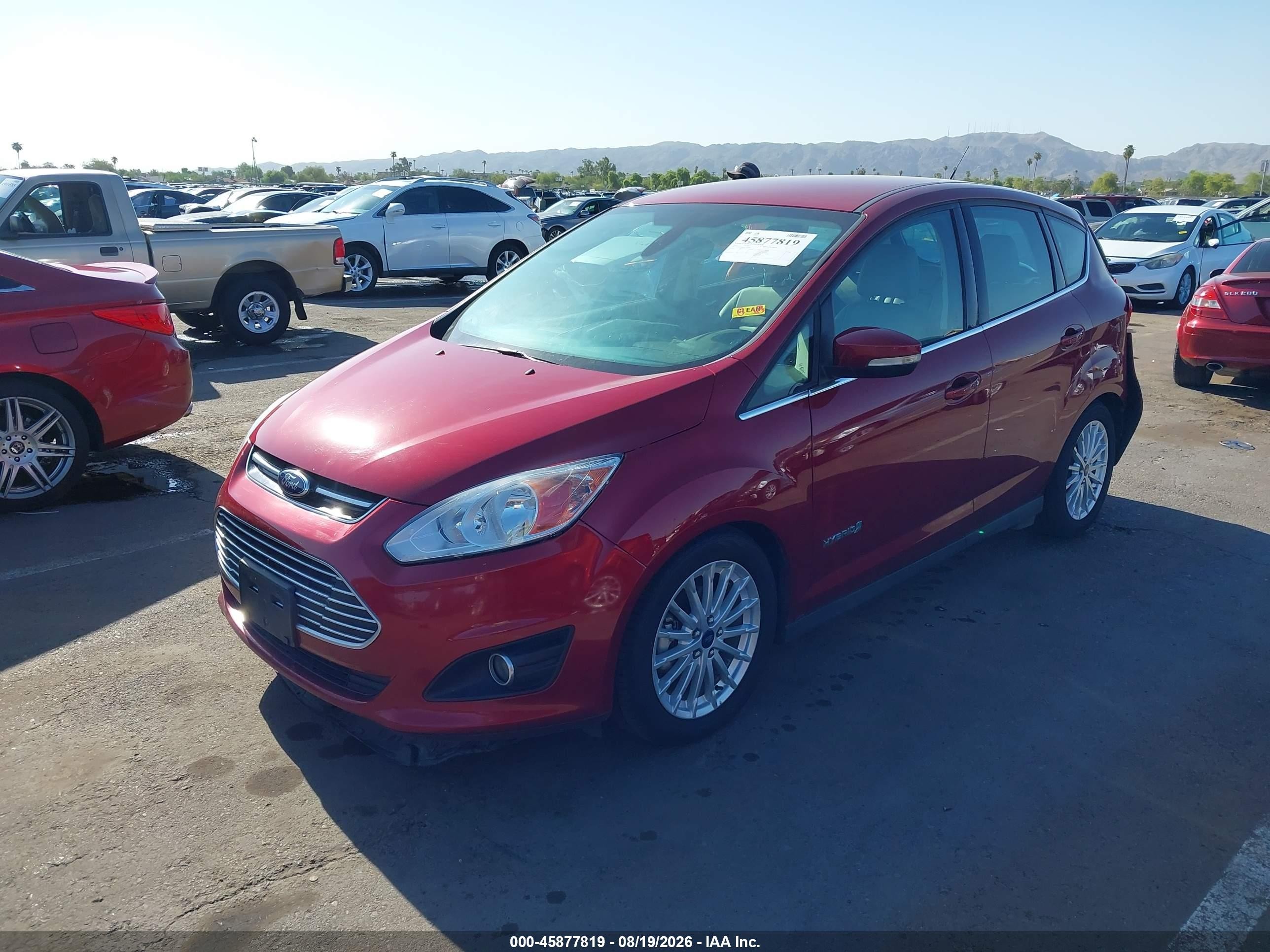 2015 Ford C-max Hybrid Sel Red vin: 1FADP5BU0FL105399
