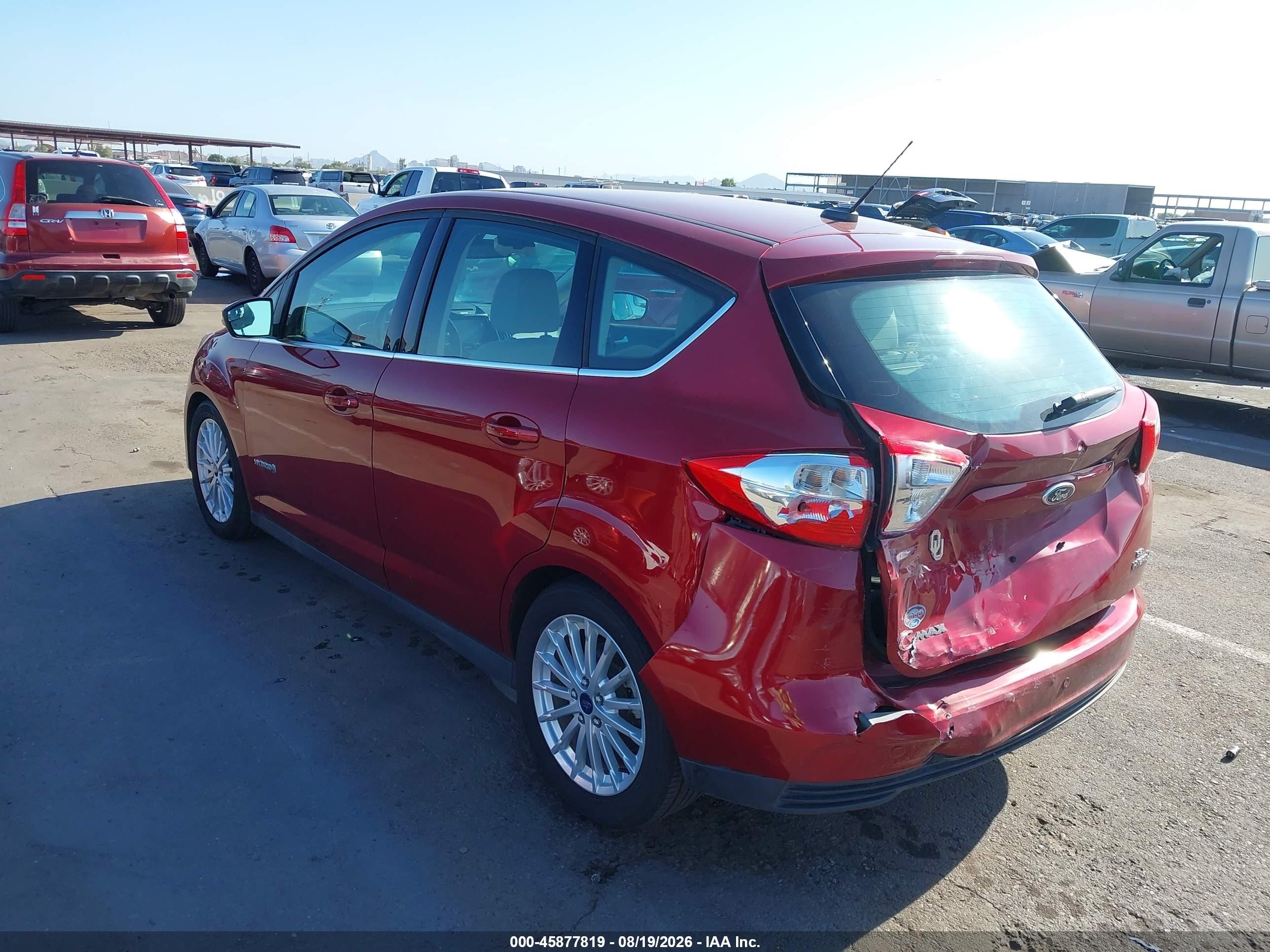 2015 Ford C-max Hybrid Sel Red vin: 1FADP5BU0FL105399