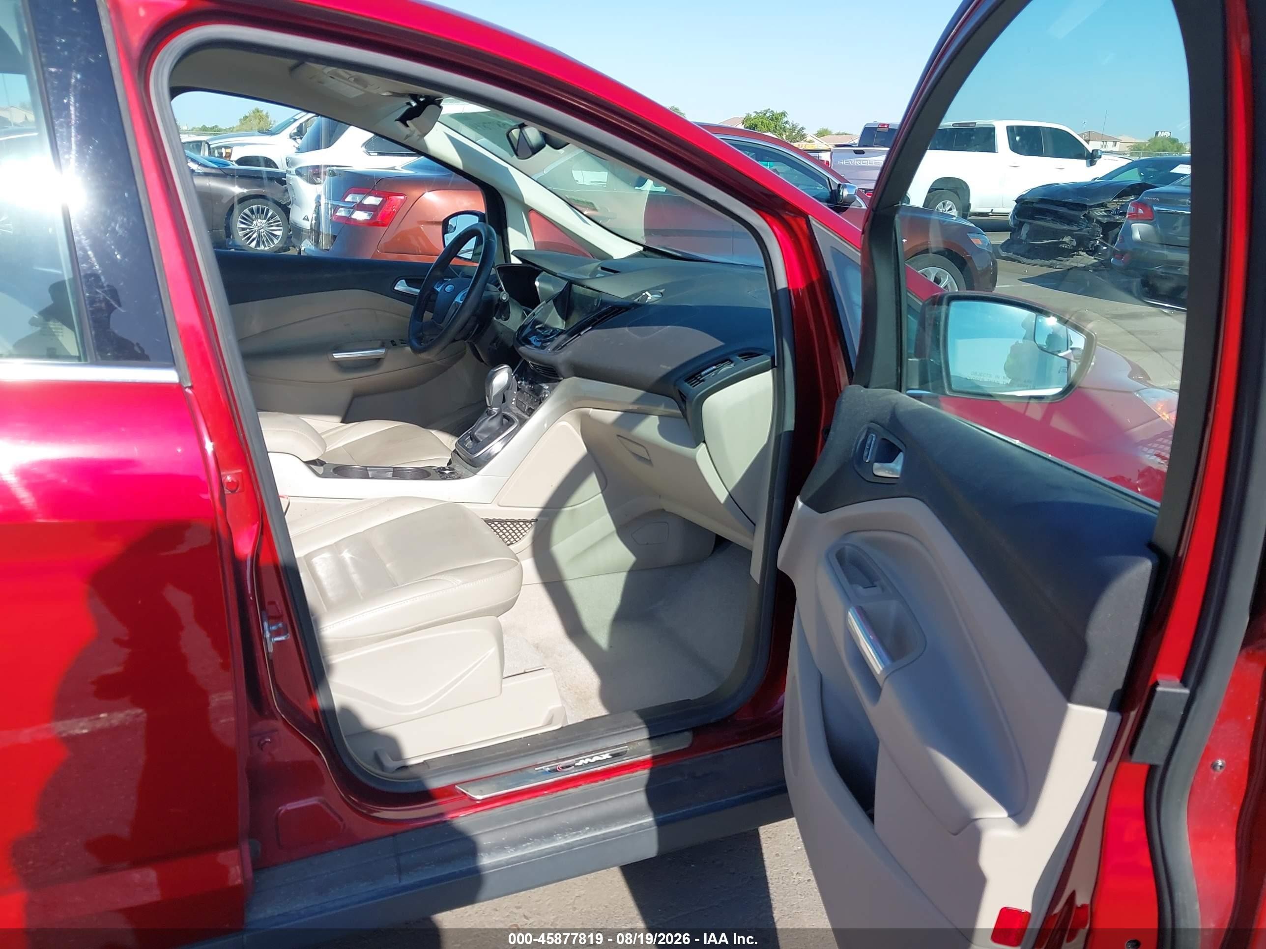 2015 Ford C-max Hybrid Sel Red vin: 1FADP5BU0FL105399